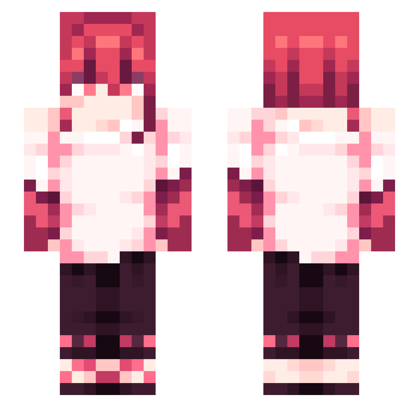 suniicandii Minecraft skin, front and back view