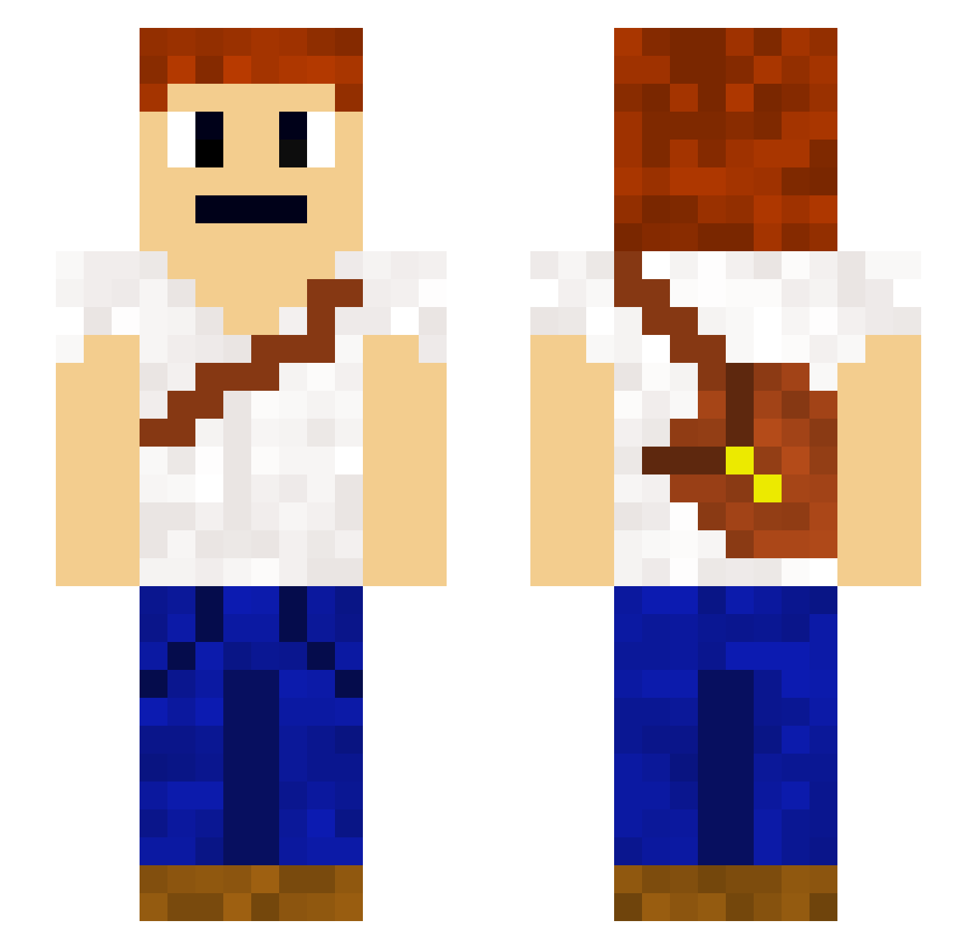 Riskiestcomic7 Minecraft skin, front and back view