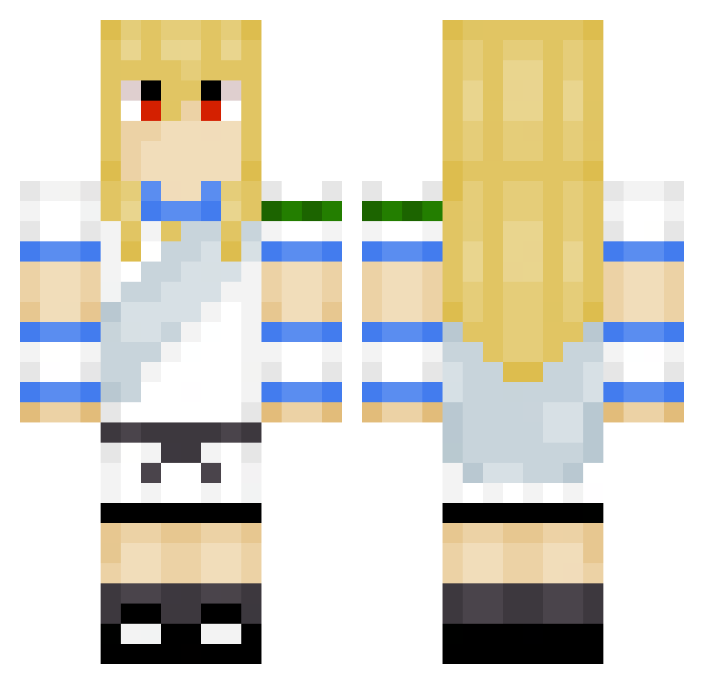 APHR0DI Minecraft skin, front and back view