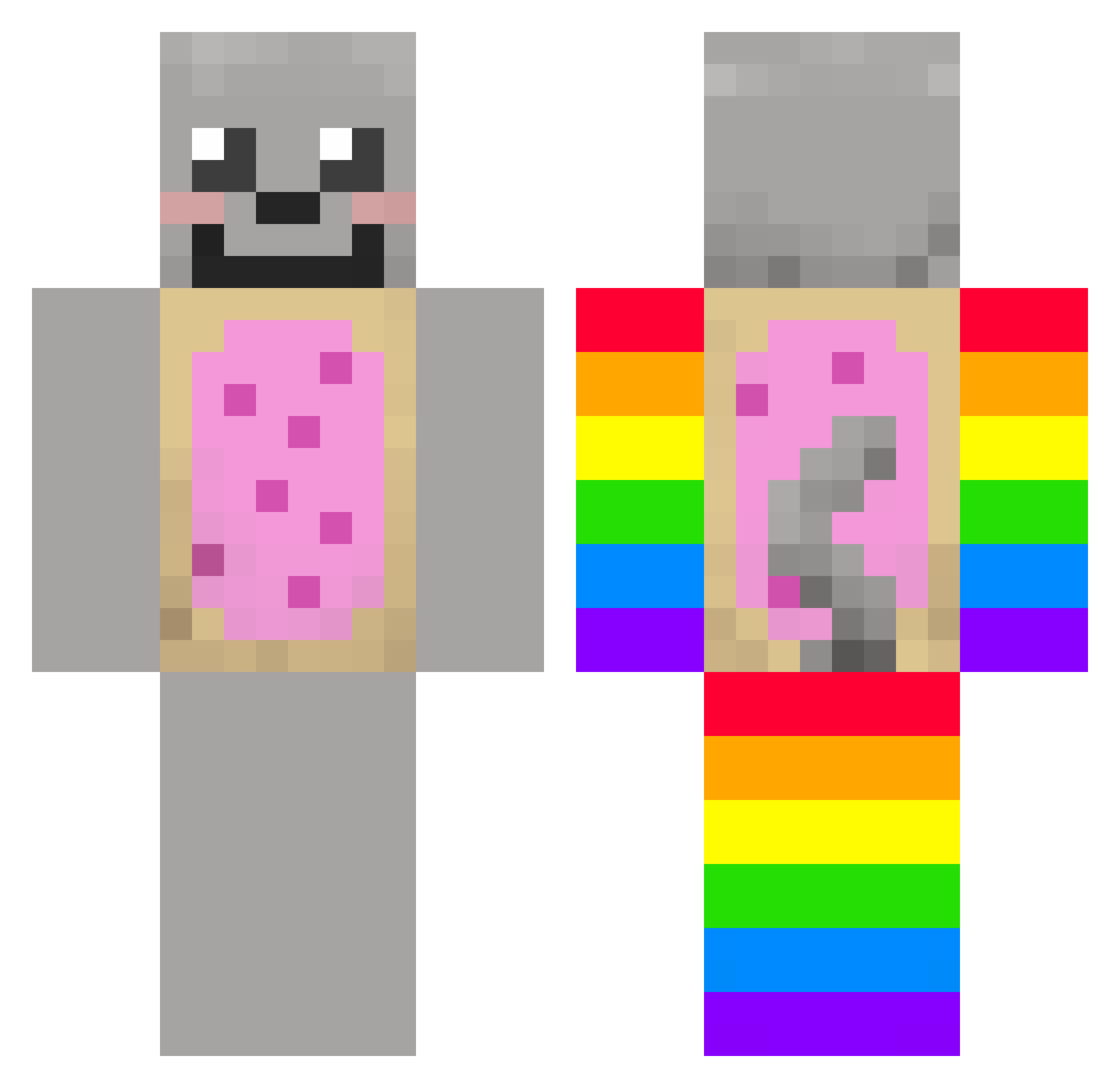 LongLivePrez Minecraft skin, front and back view