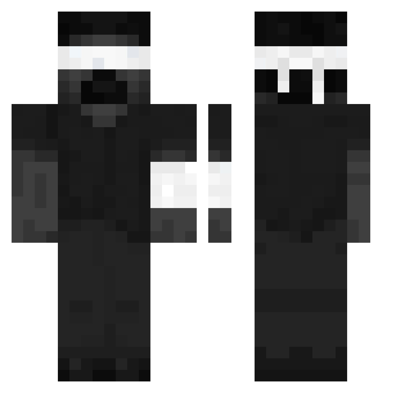 Lirek37x2 Minecraft skin, front and back view