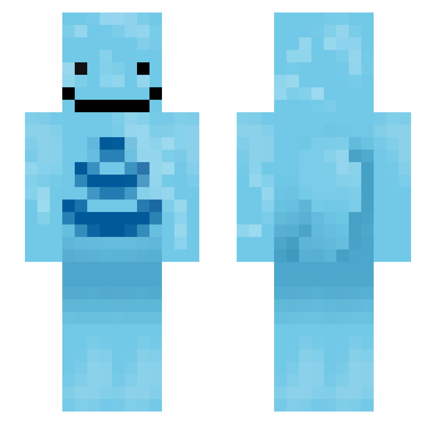 malmoFF Minecraft skin, front and back view