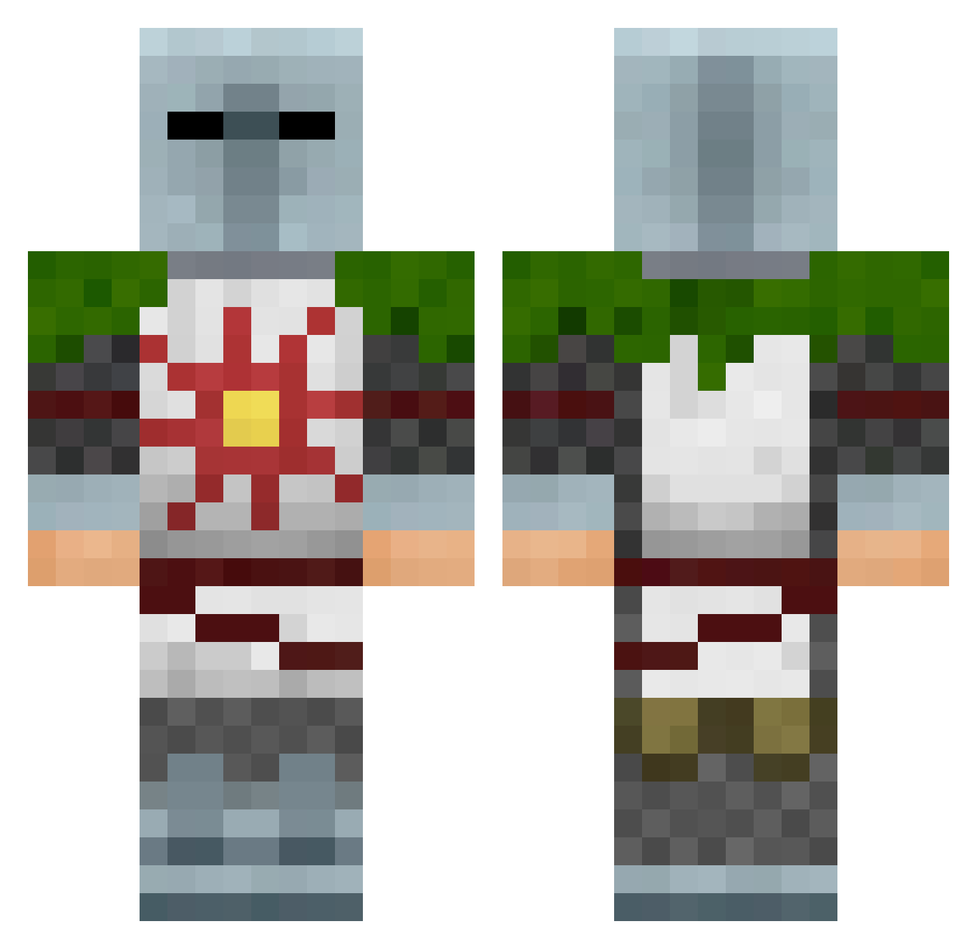 Psychic_HJ Minecraft skin, front and back view