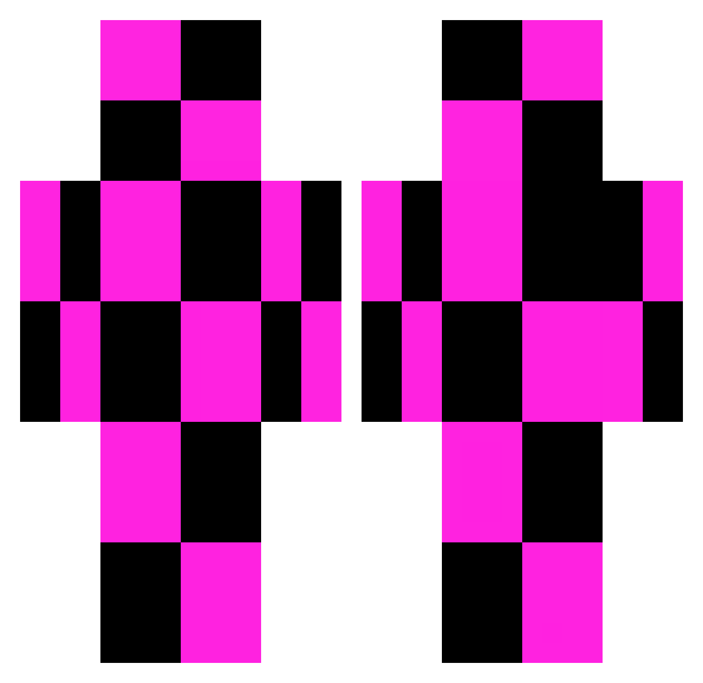 SnacksDab Minecraft skin, front and back view