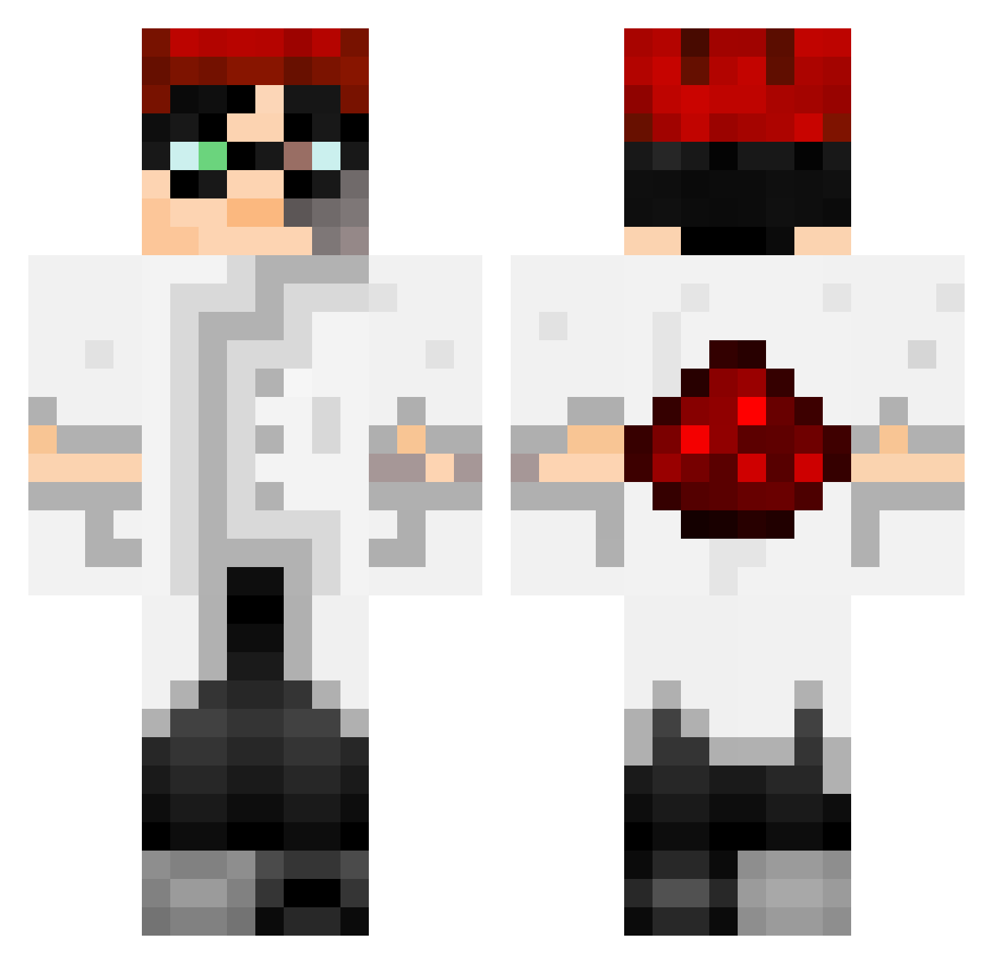 Uriah Minecraft skin, front and back view