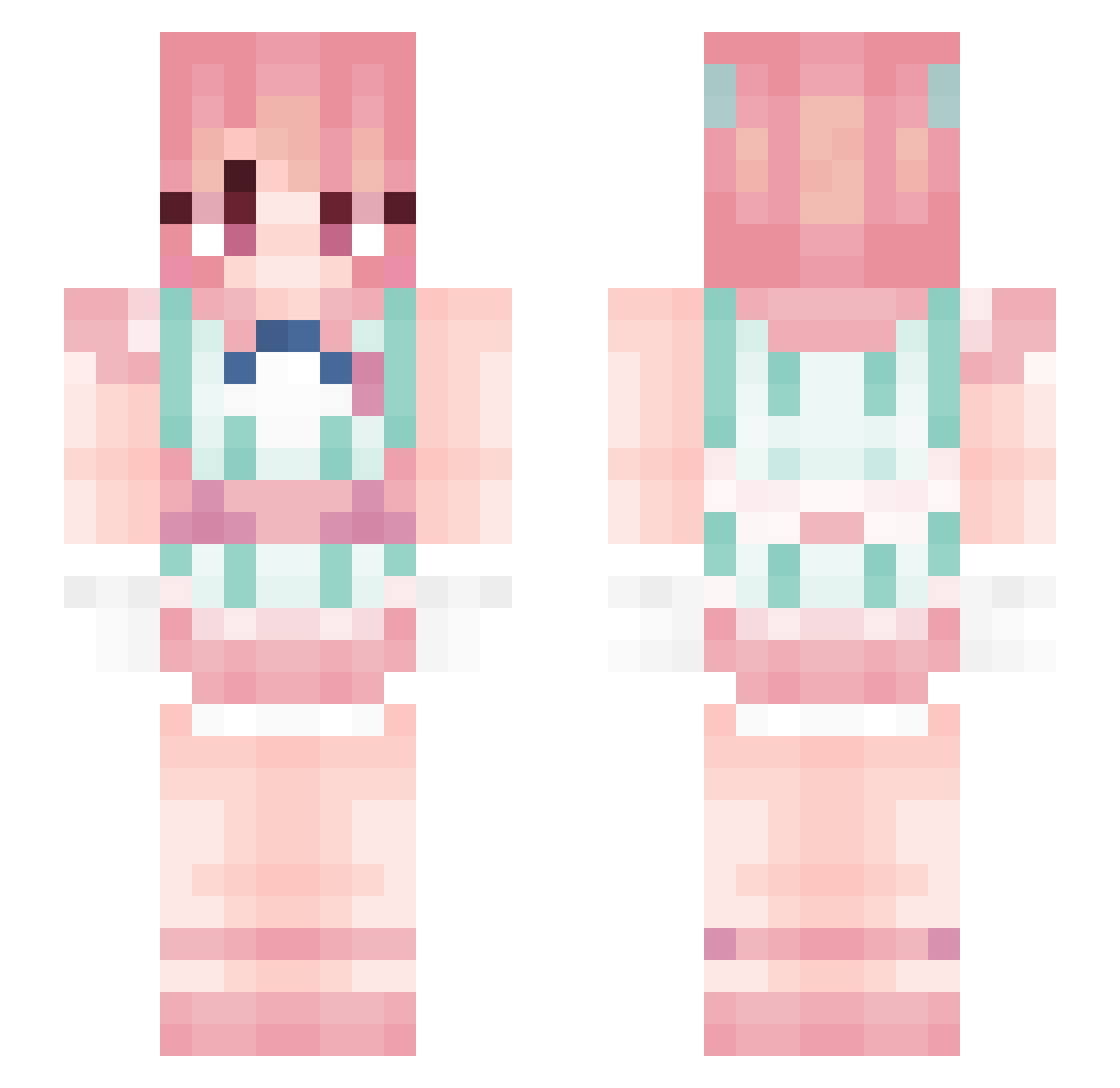 sinyeom Minecraft skin, front and back view