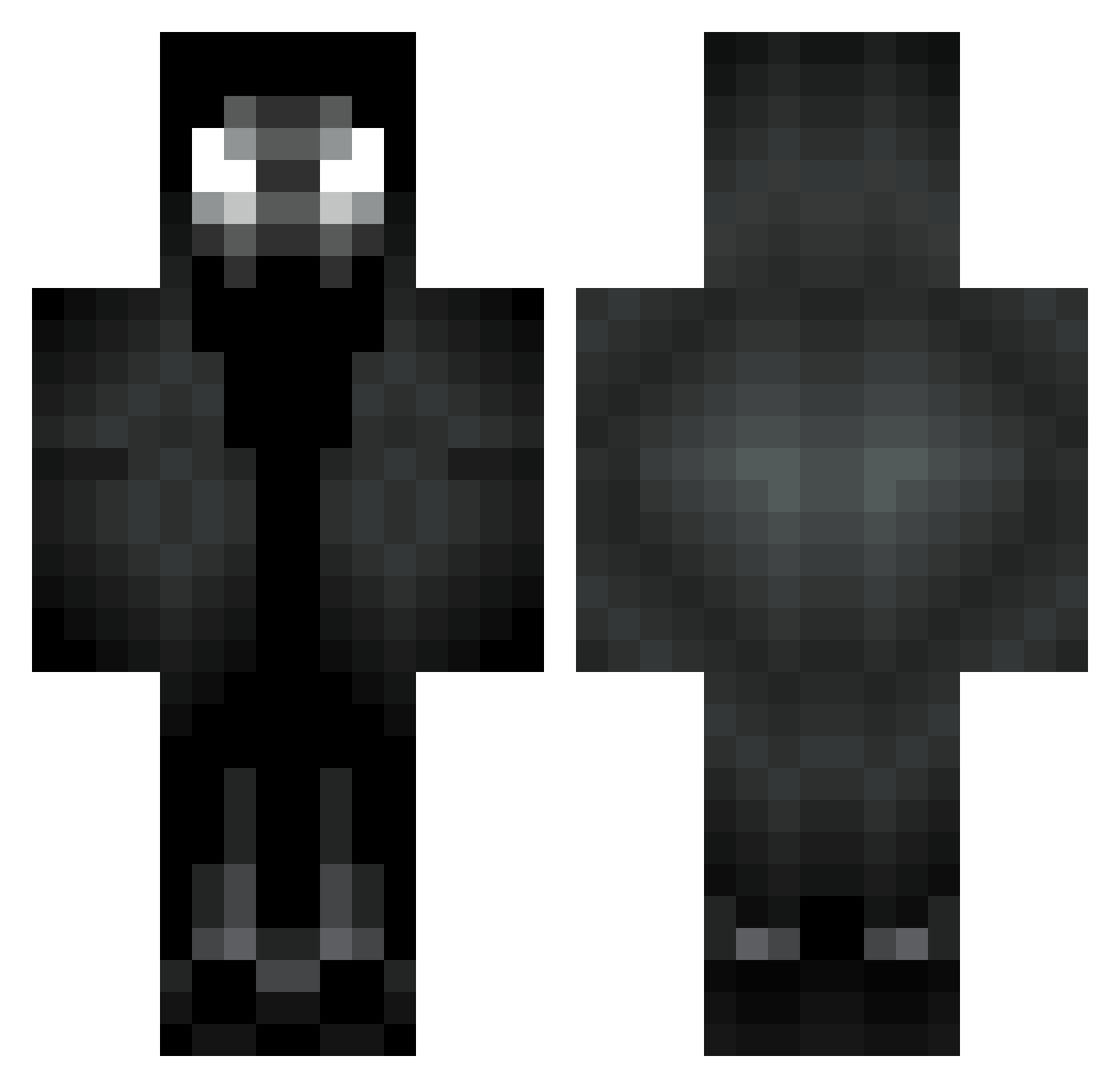 ToxicV4 Minecraft skin, front and back view