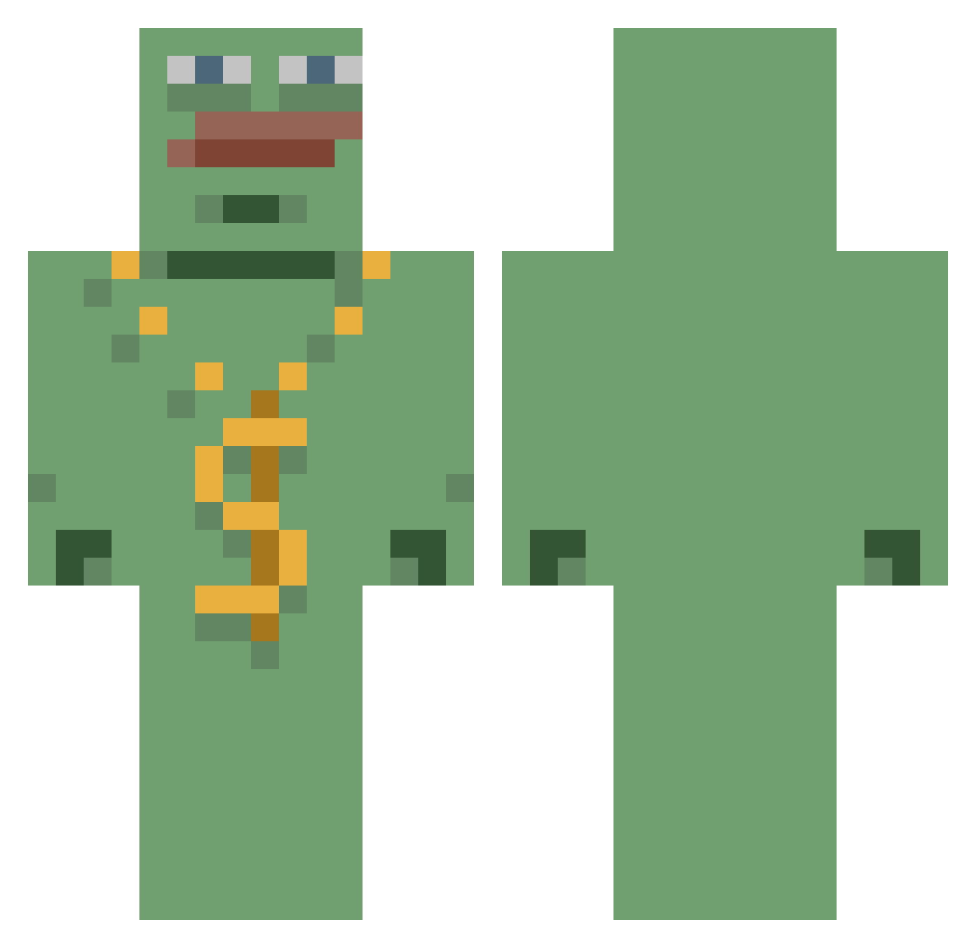 mrHeman Minecraft skin, front and back view