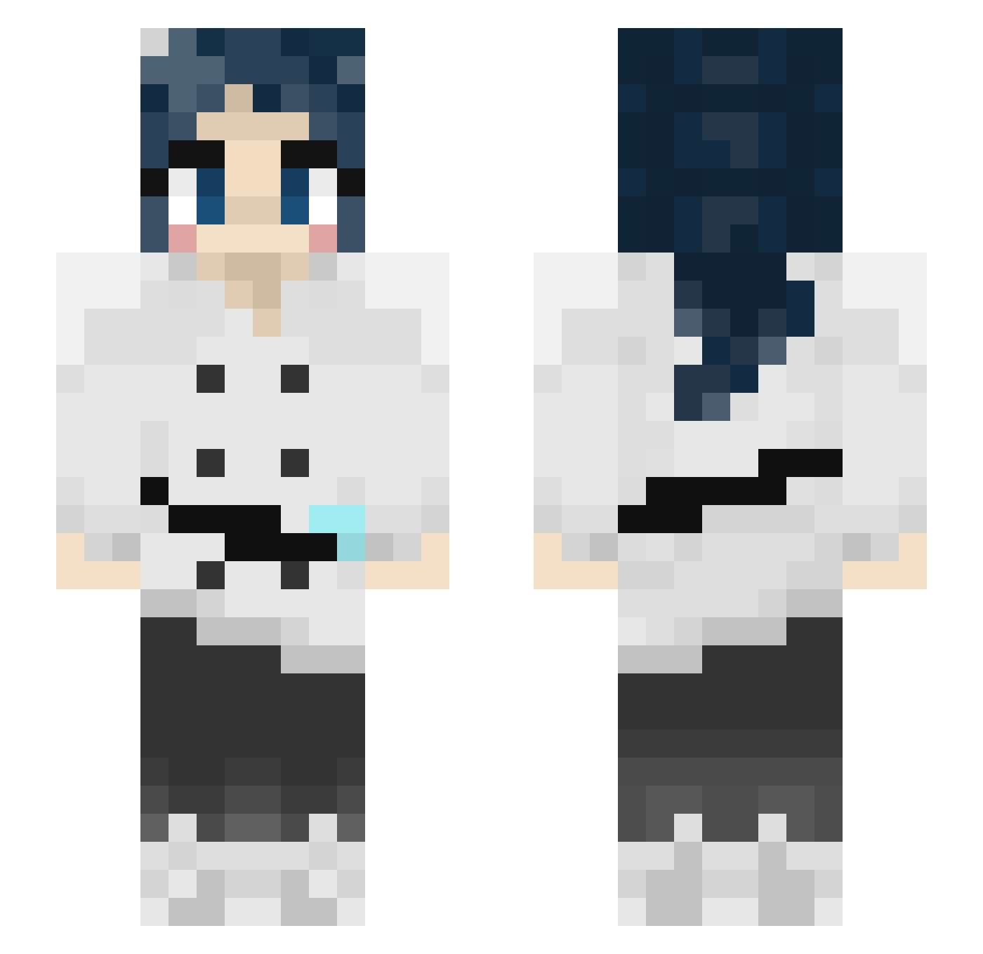 prezag Minecraft skin, front and back view