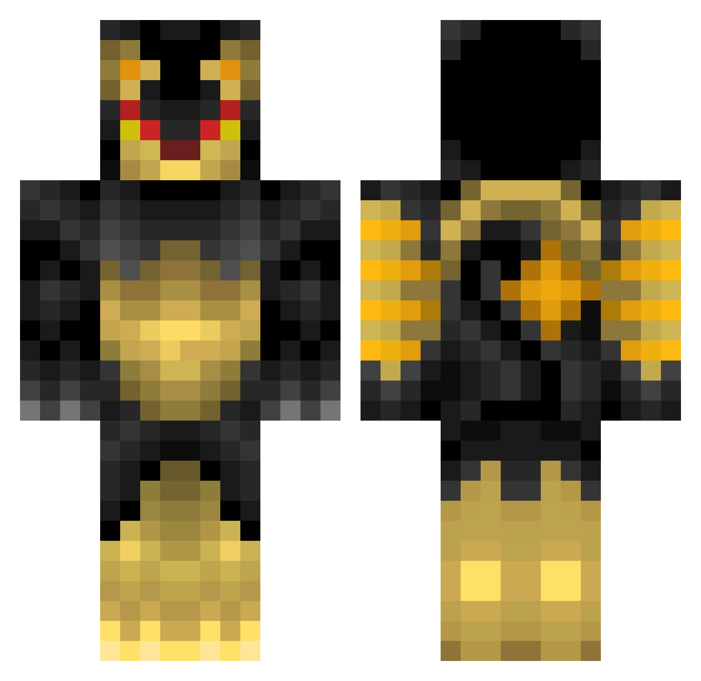 Ulry Minecraft skin, front and back view
