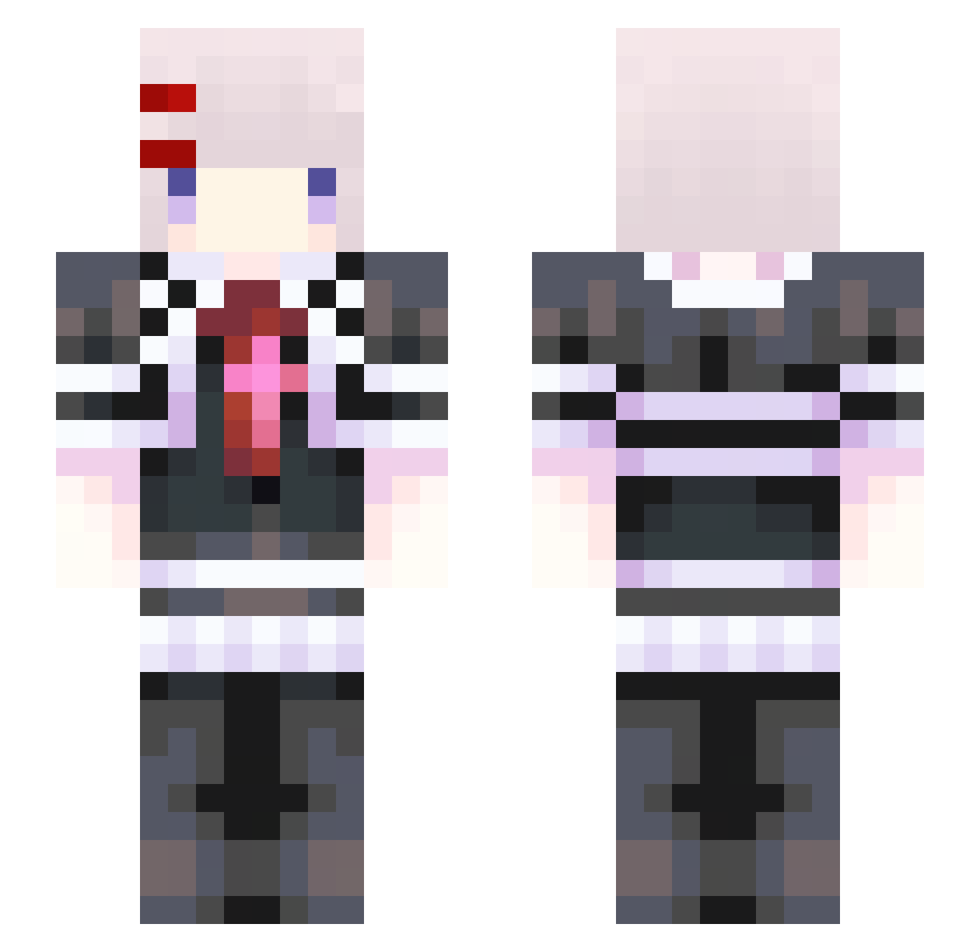orubitoron Minecraft skin, front and back view