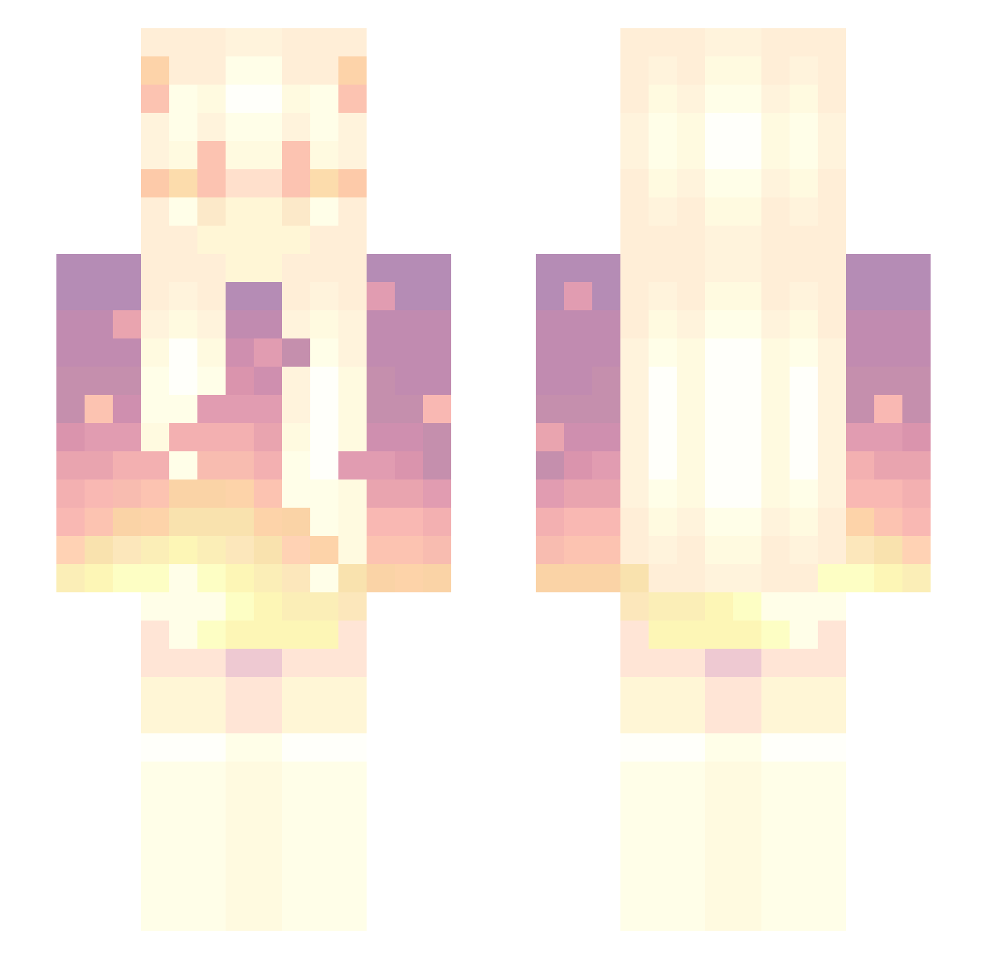 celestialgaze Minecraft skin, front and back view