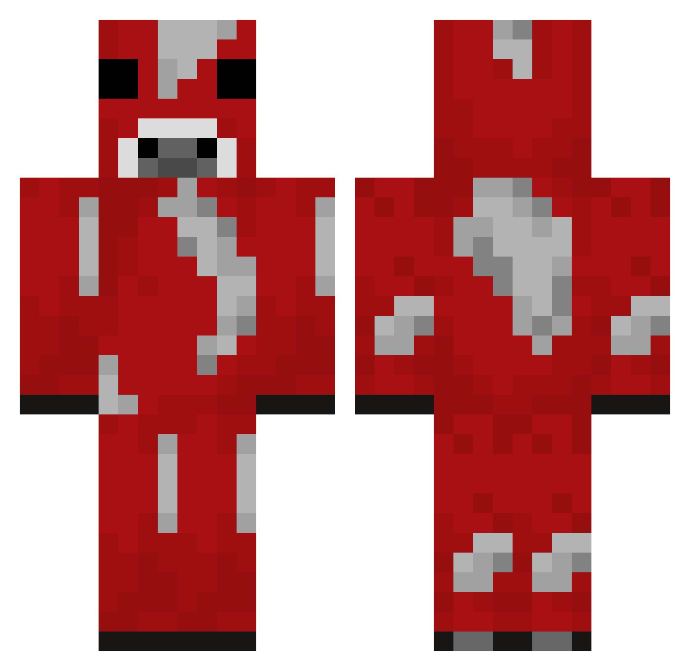 KadaaMC Minecraft skin, front and back view