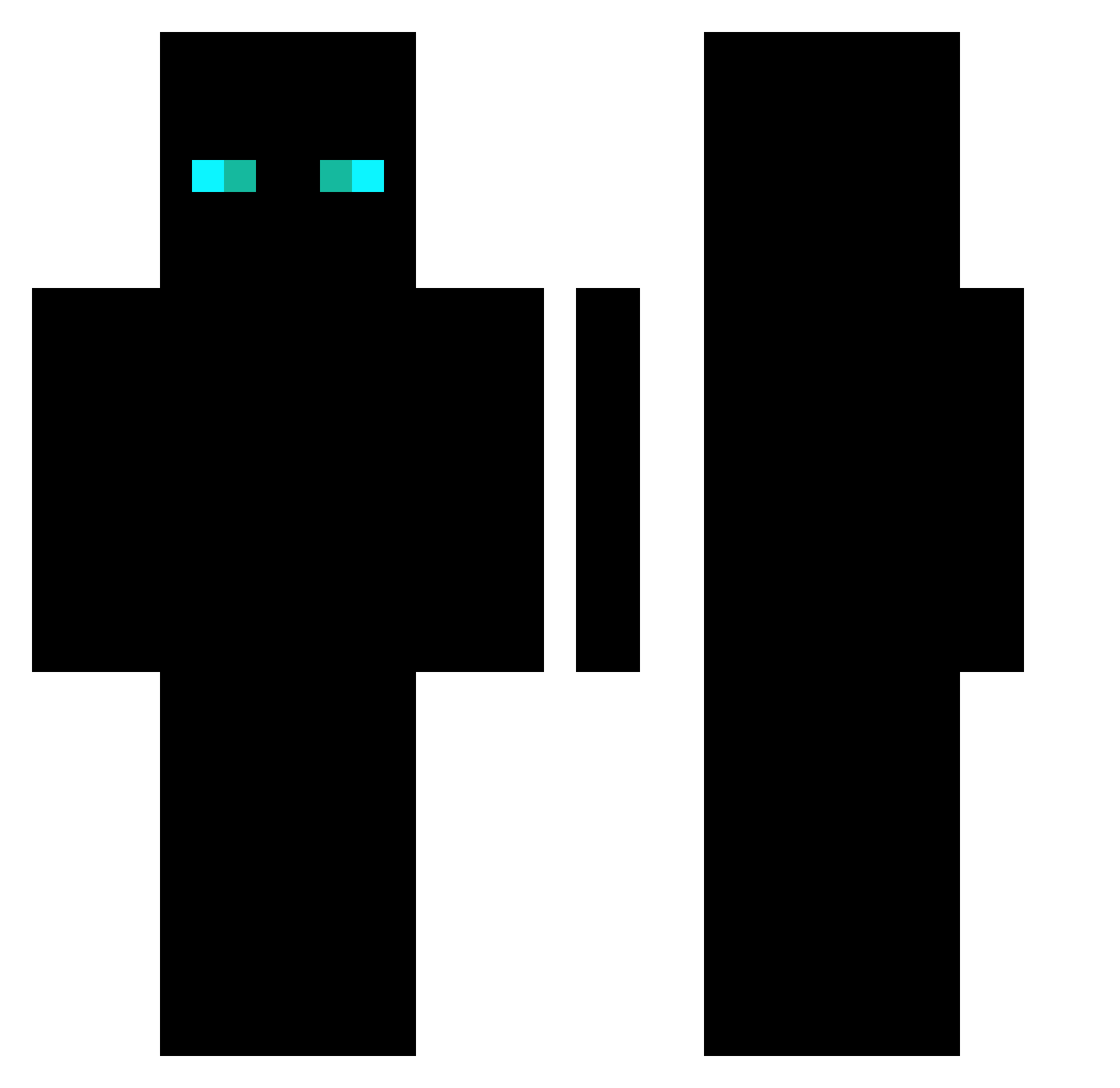 showing Minecraft skin, front and back view