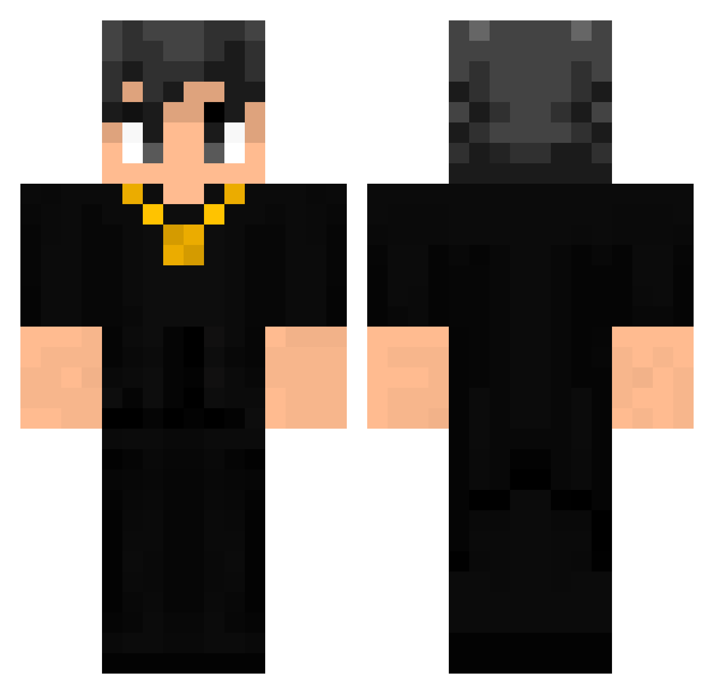 Regards Minecraft skin, front and back view