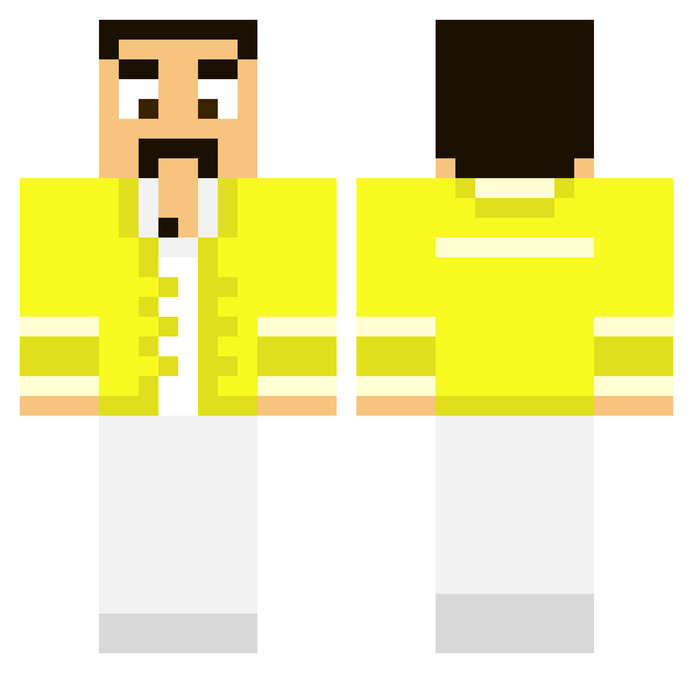 Channer Minecraft skin, front and back view