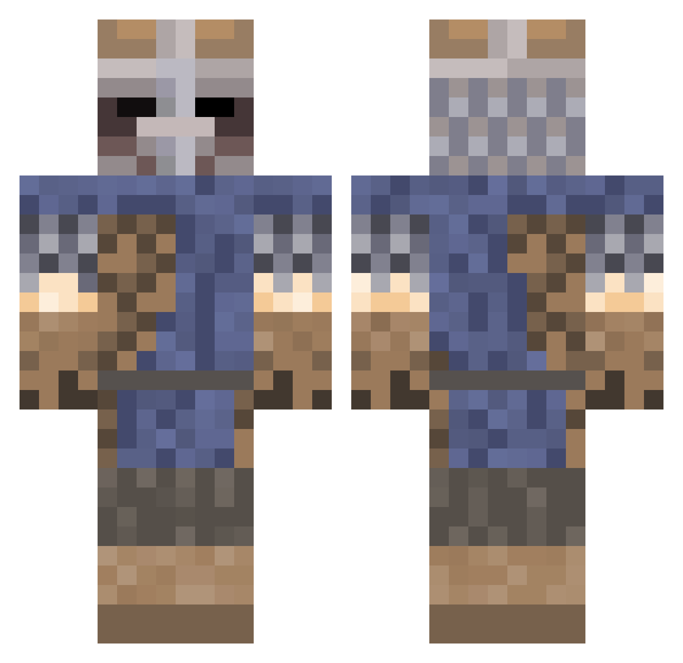 SwagDaddyBiggums Minecraft skin, front and back view