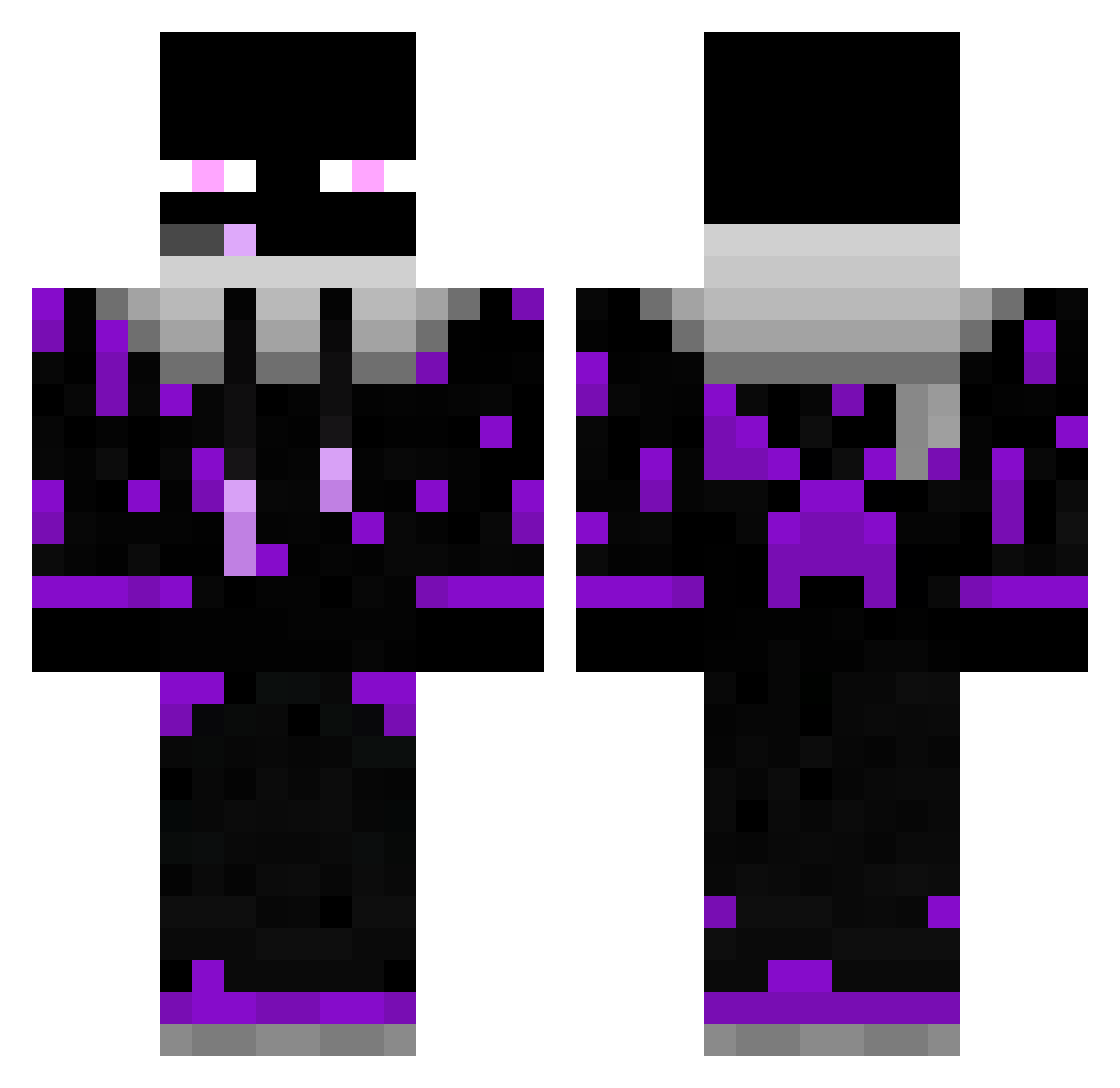 SEM74906 Minecraft skin, front and back view