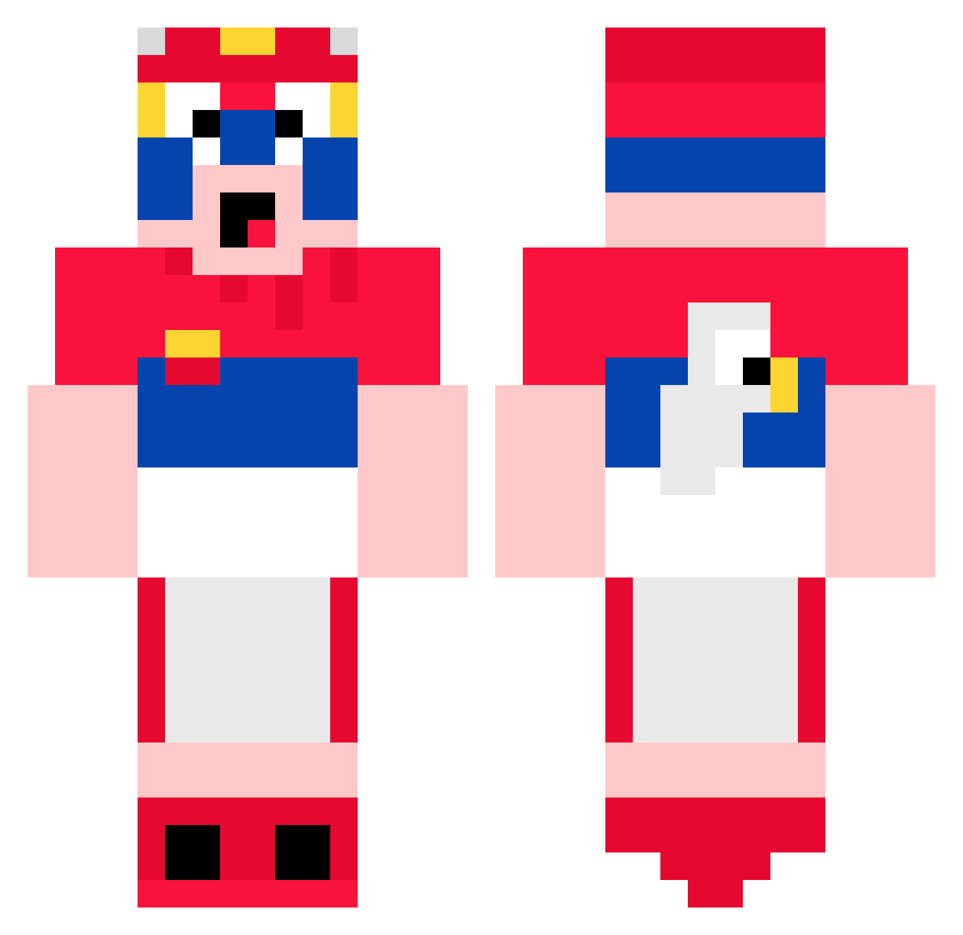 BarelYT Minecraft skin, front and back view