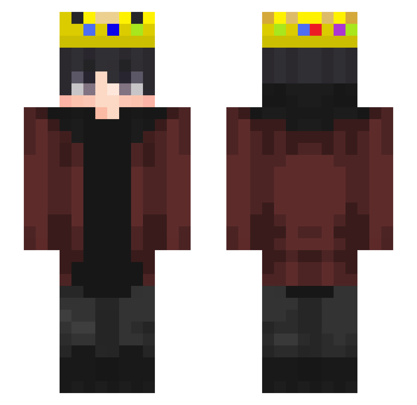 Hadria Minecraft skin, front and back view