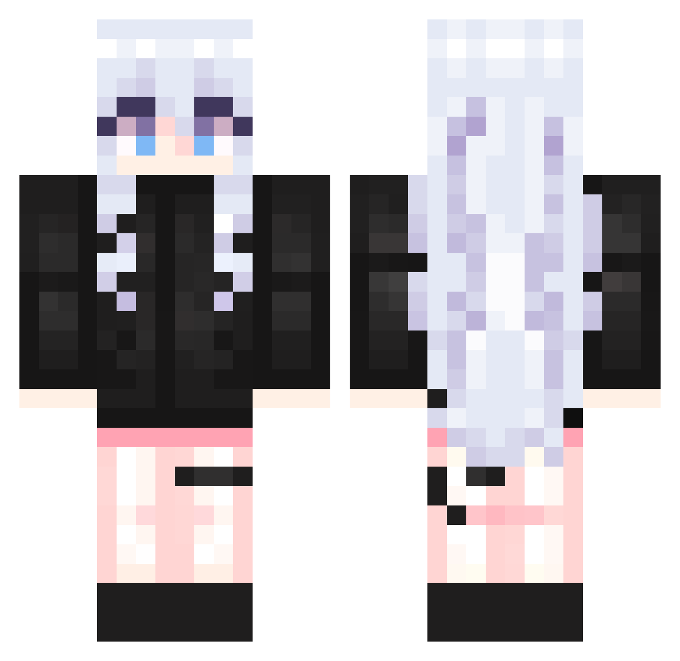 hehe_balssa Minecraft skin, front and back view