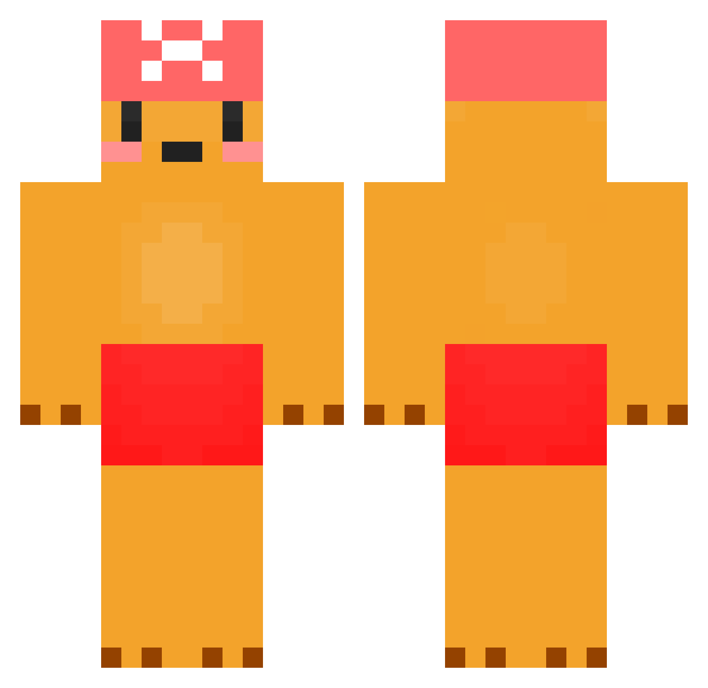 PSB_0302 Minecraft skin, front and back view