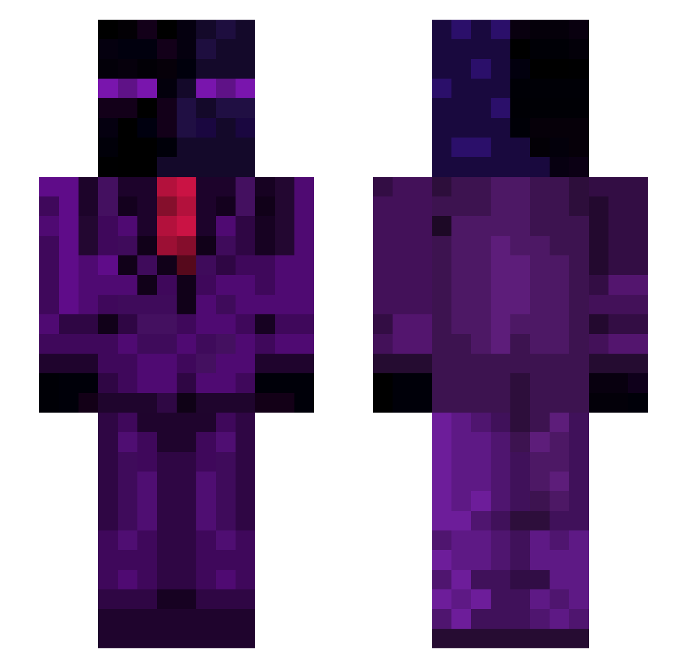 saha6 Minecraft skin, front and back view