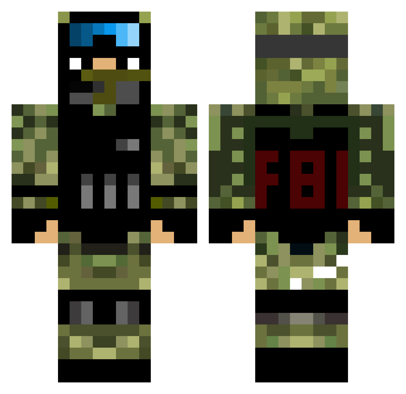 julec_59 Minecraft skin, front and back view