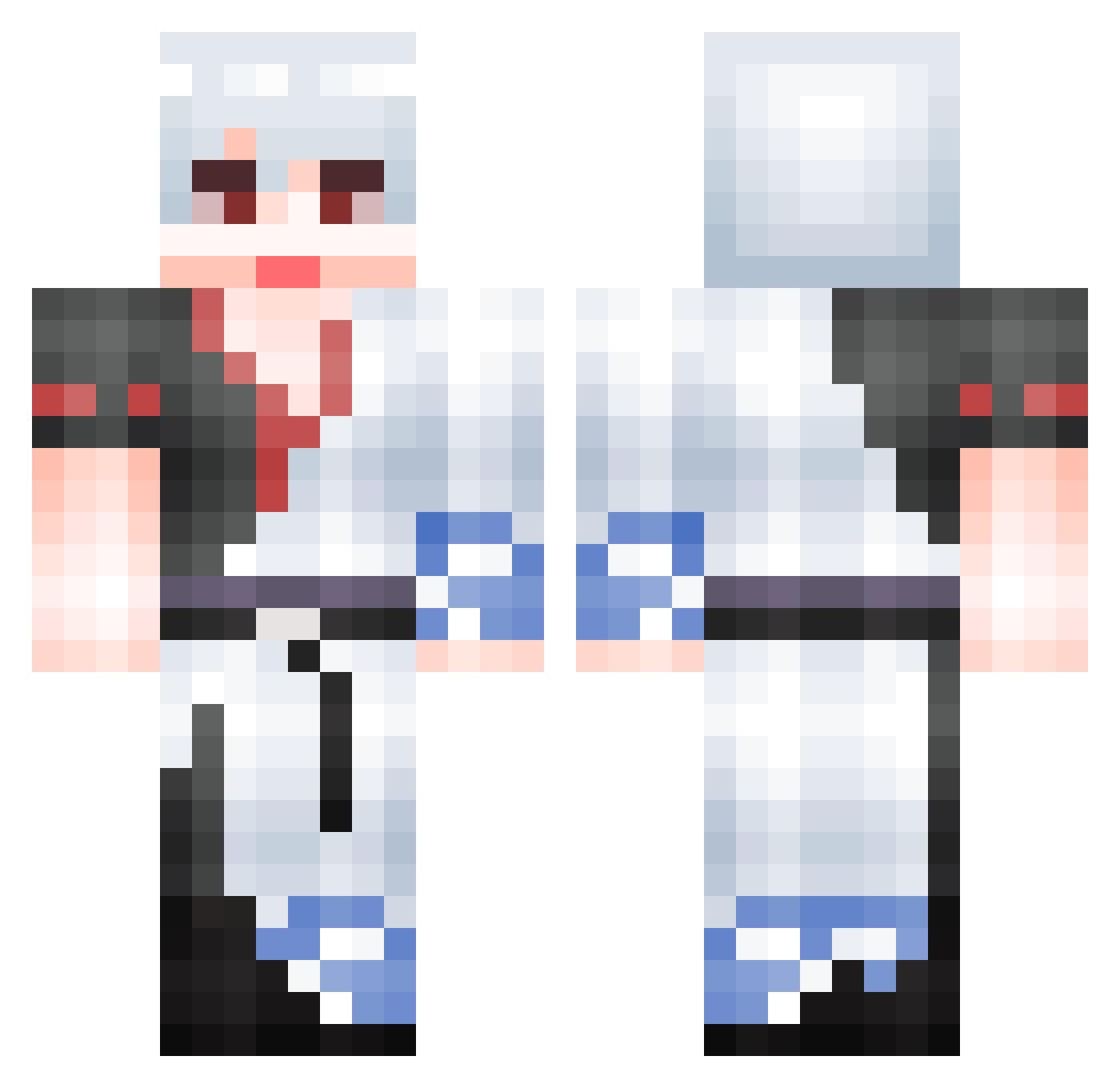 S_08 Minecraft skin, front and back view