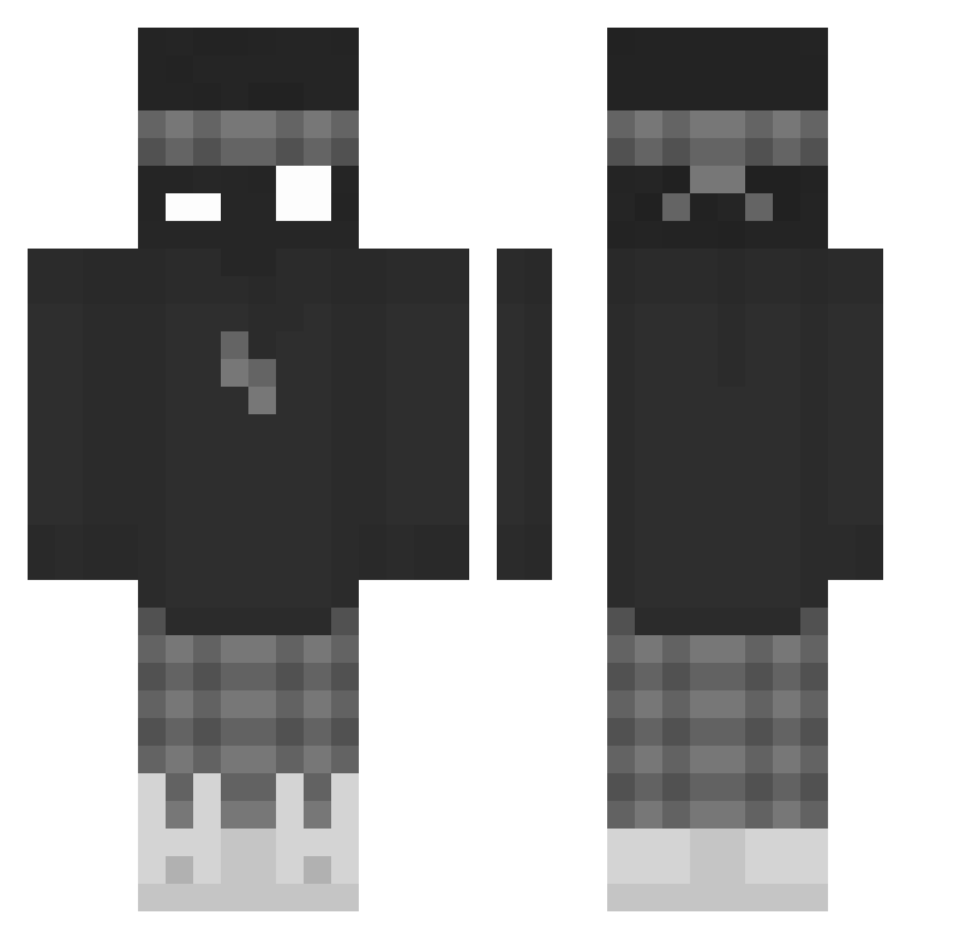 Syllva3232 Minecraft skin, front and back view