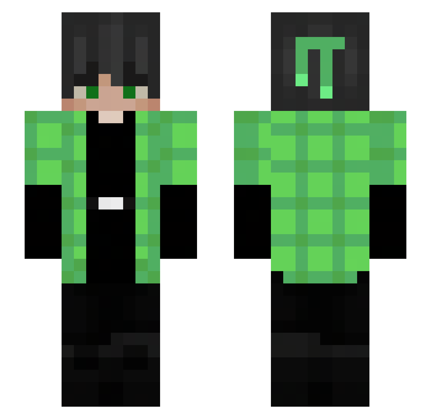EnesMcv Minecraft skin, front and back view
