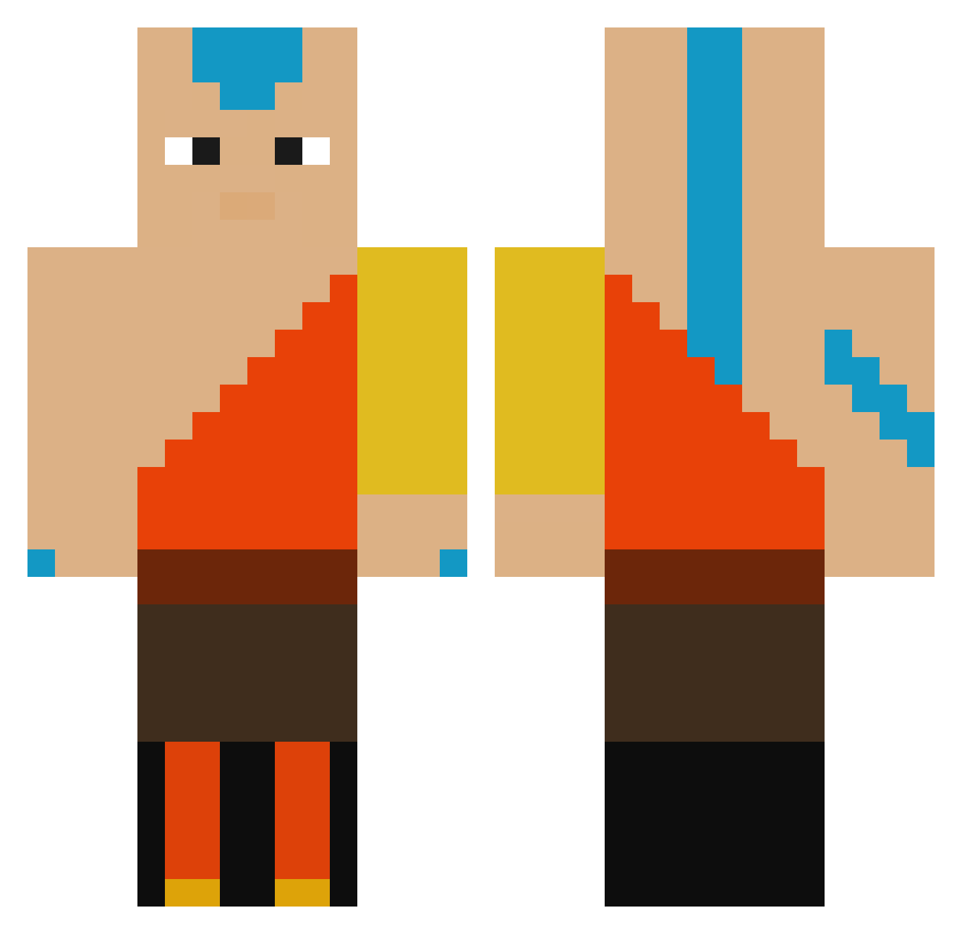 samuu27 Minecraft skin, front and back view