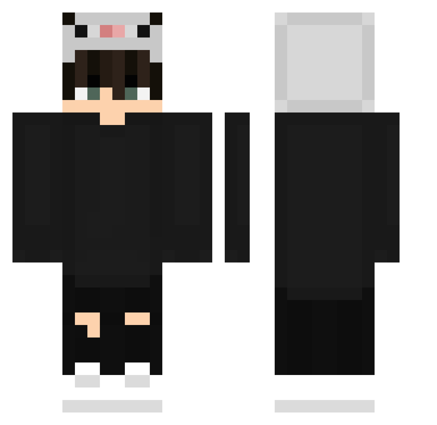 Lucky700 Minecraft skin, front and back view