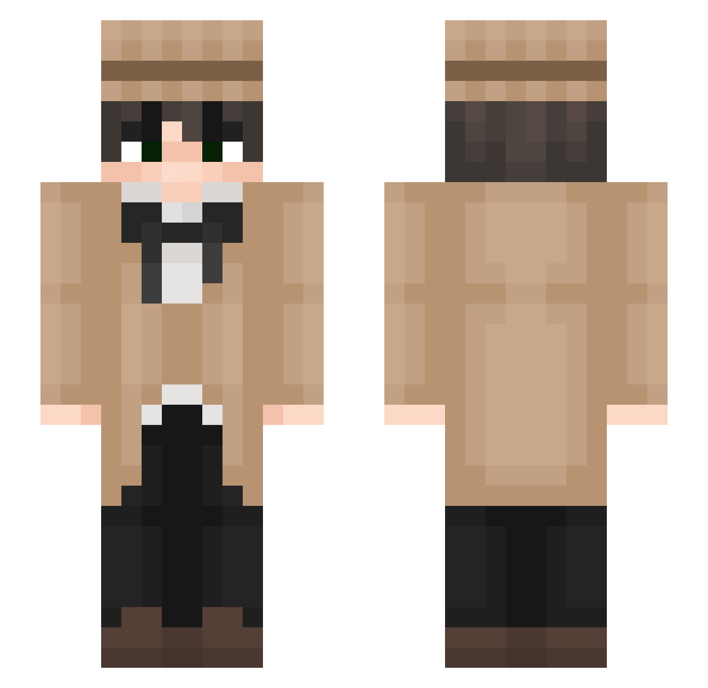 Custodies Minecraft skin, front and back view