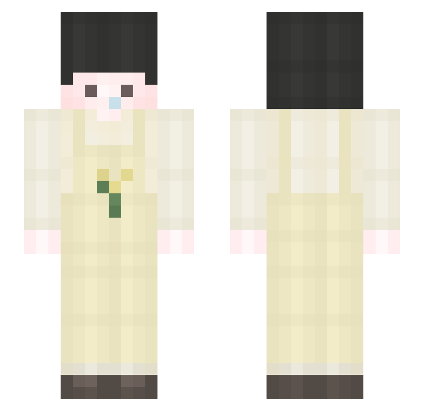 gyuumin Minecraft skin, front and back view