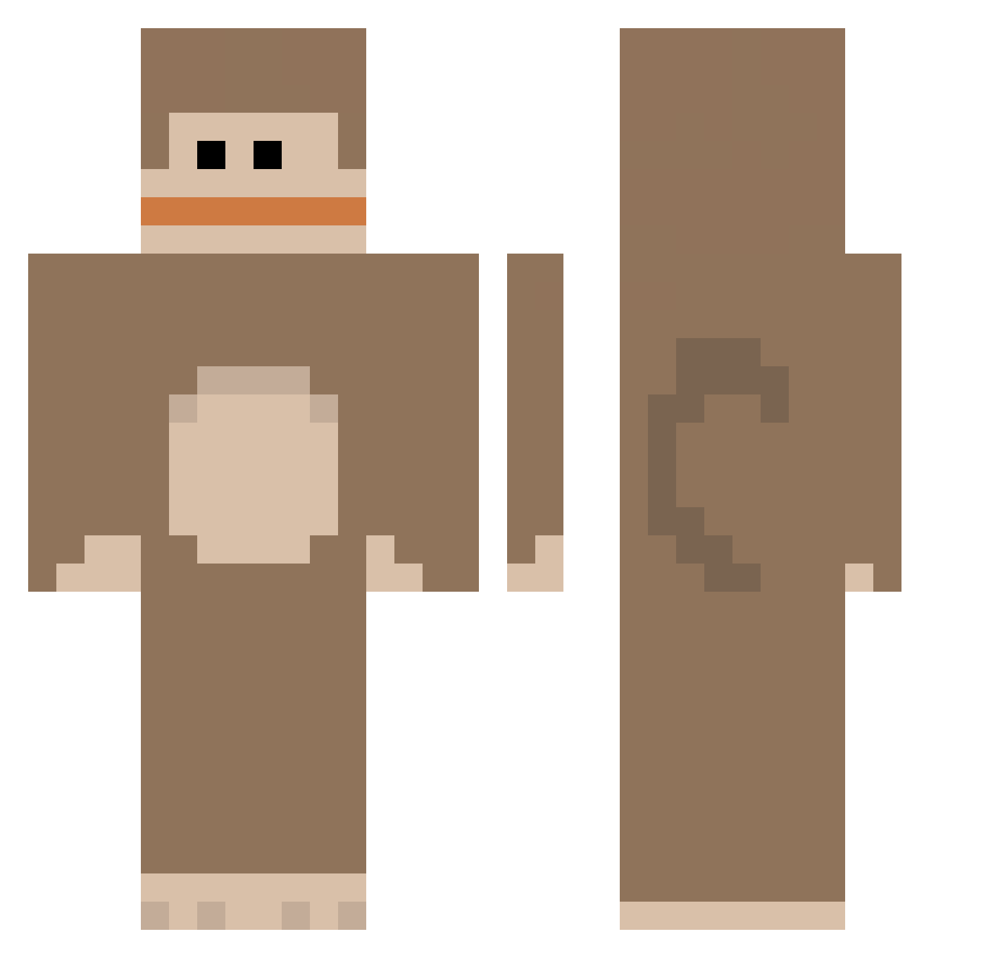 sillysophi Minecraft skin, front and back view