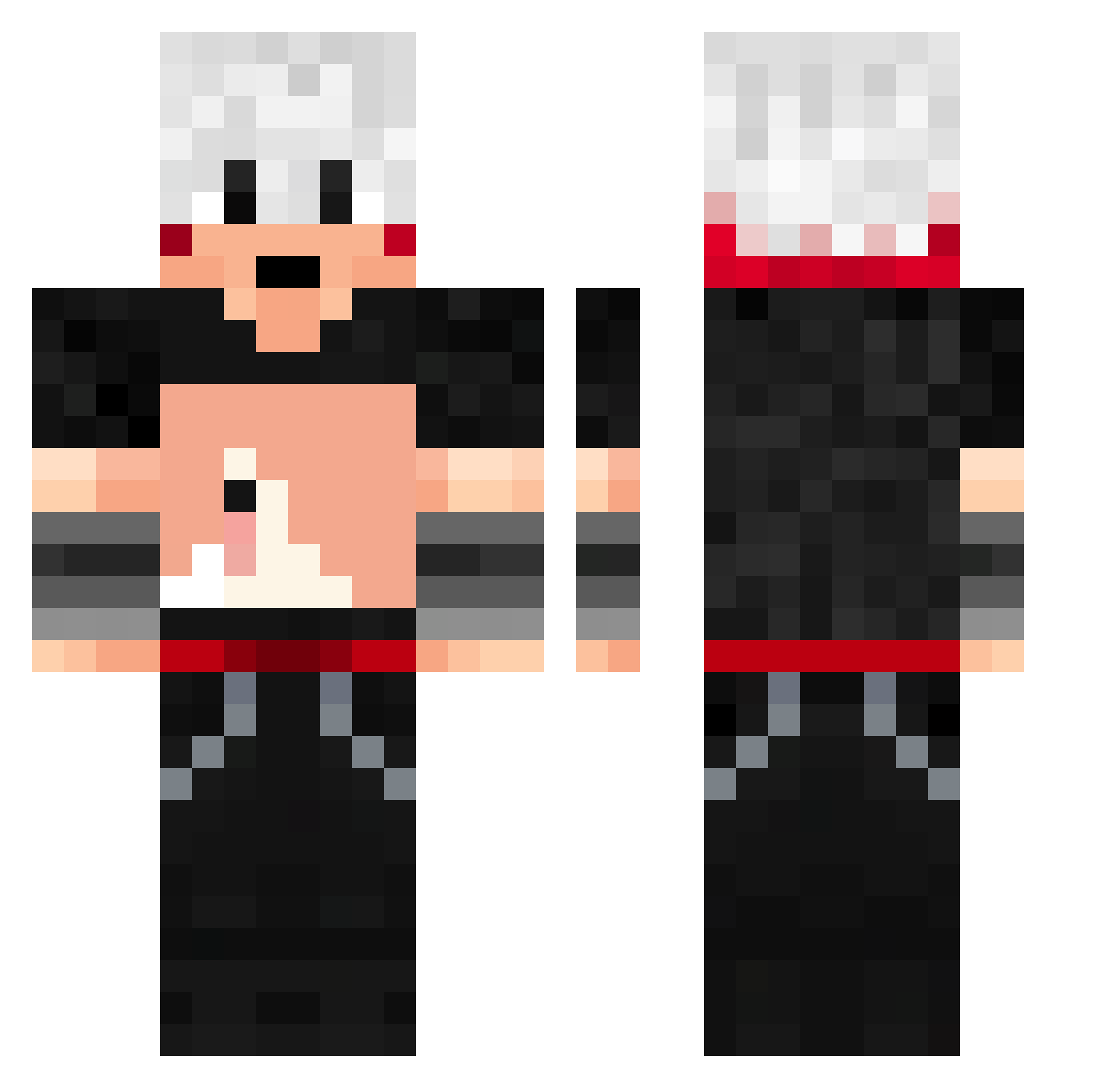 PuhtatoMilk Minecraft skin, front and back view