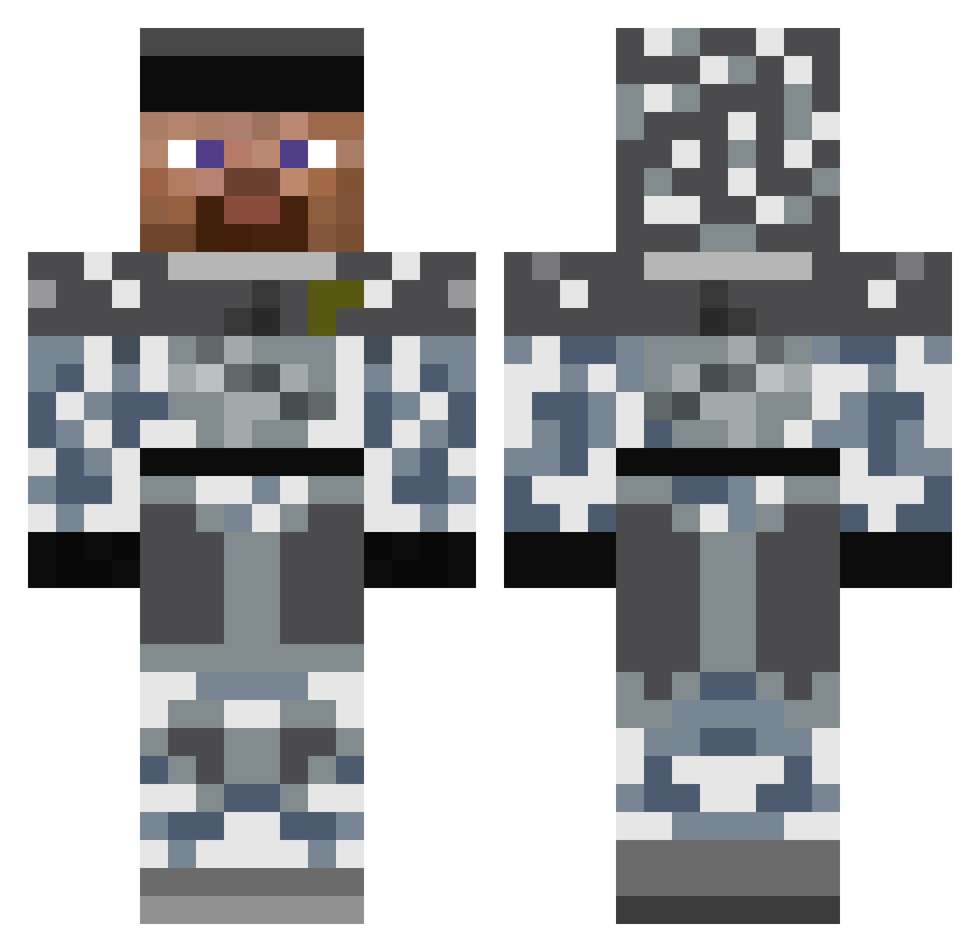 free_puff_daddy Minecraft skin, front and back view