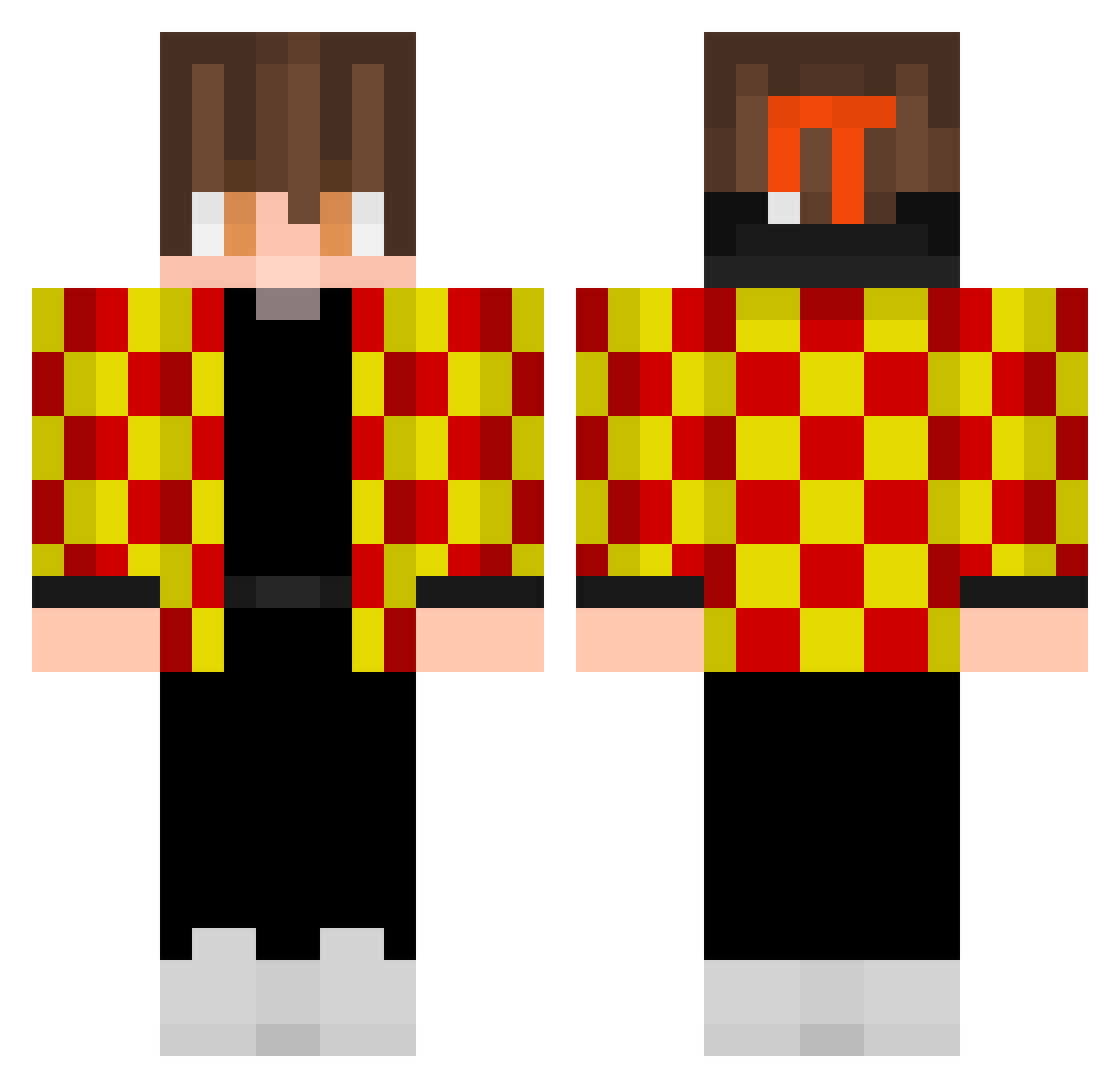 SincaESP Minecraft skin, front and back view
