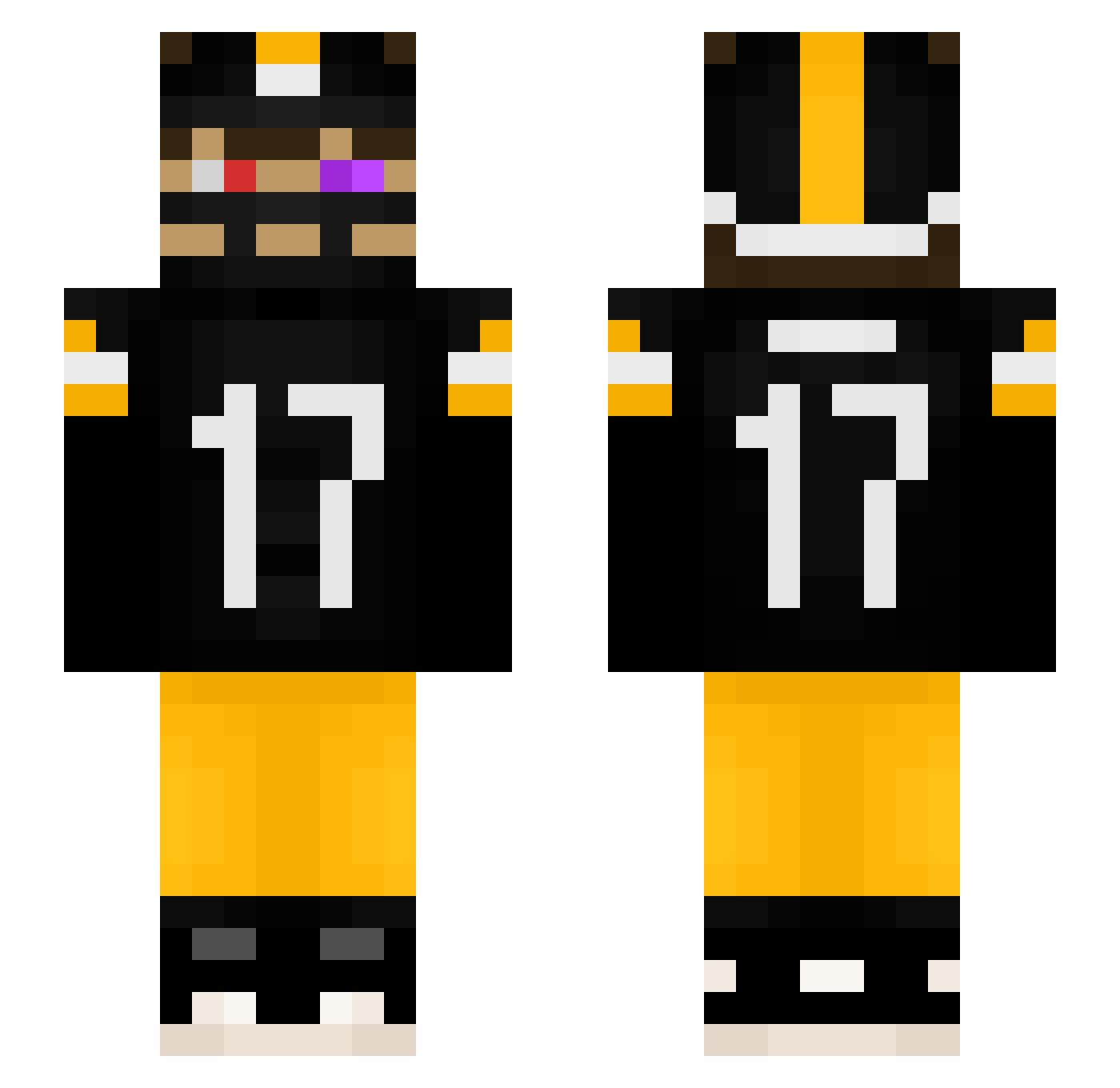 zo1o Minecraft skin, front and back view