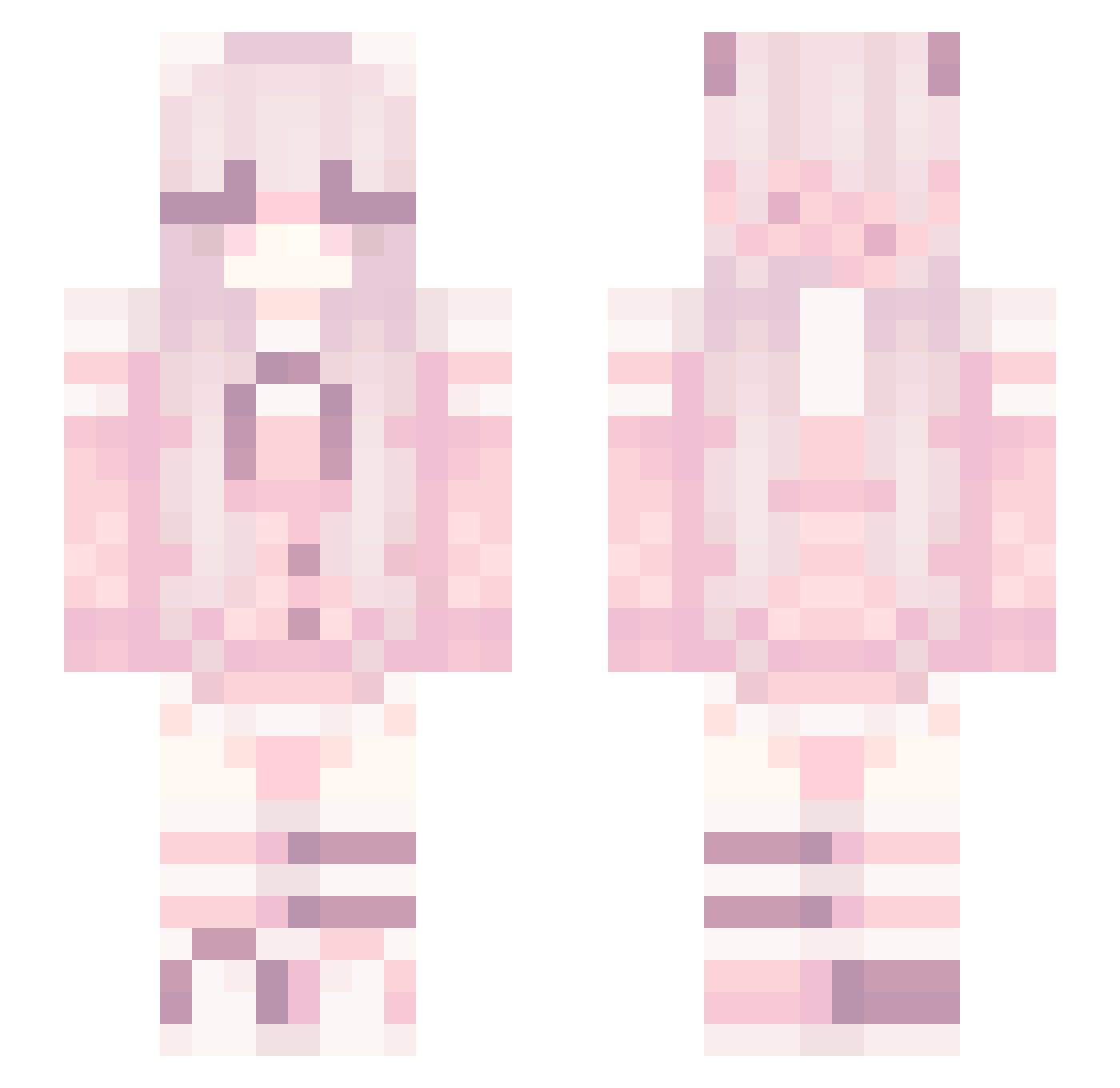 whsajs Minecraft skin, front and back view