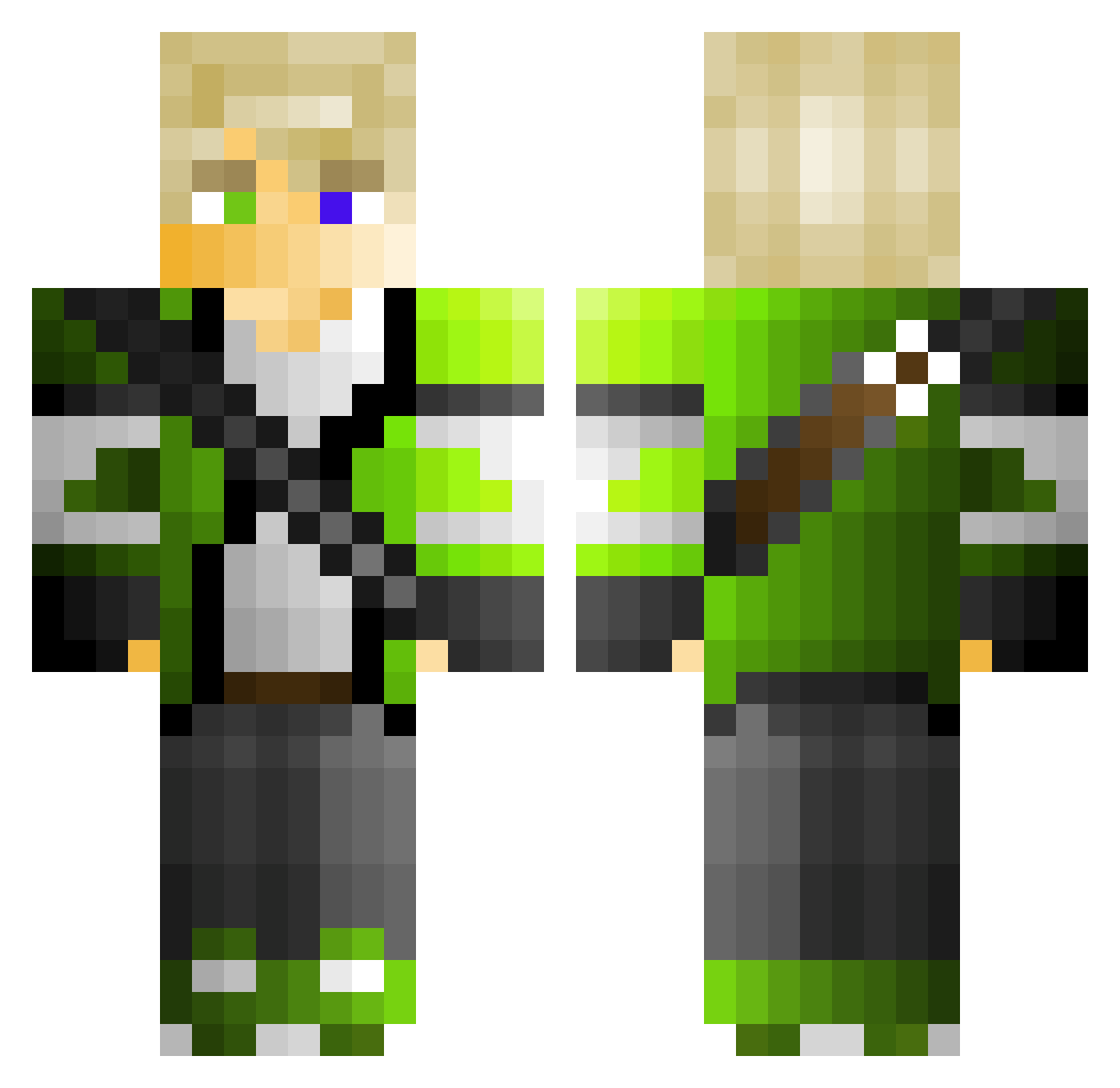 HenryDog121 Minecraft skin, front and back view