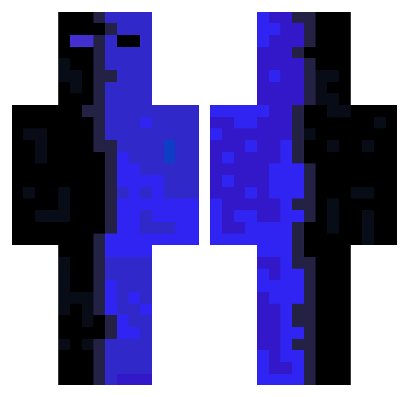 Higurima Minecraft skin, front and back view