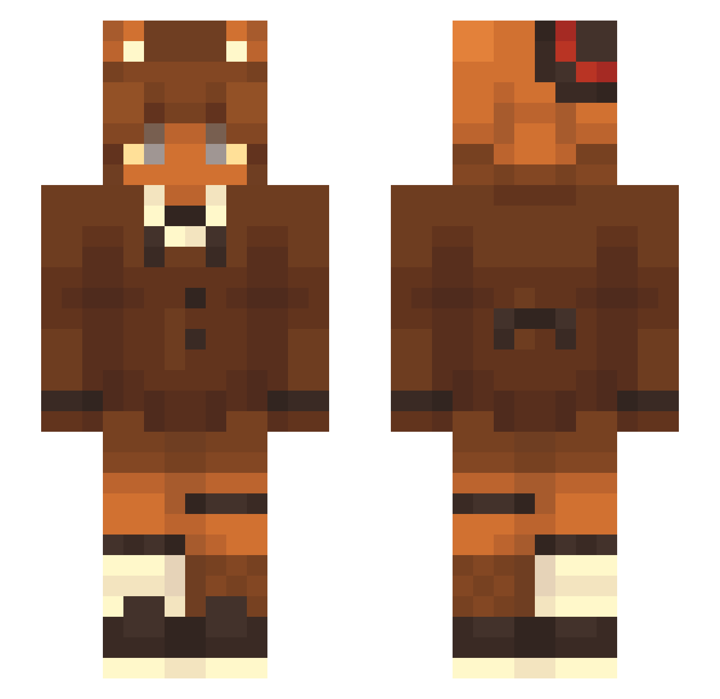 mijinhoo Minecraft skin, front and back view