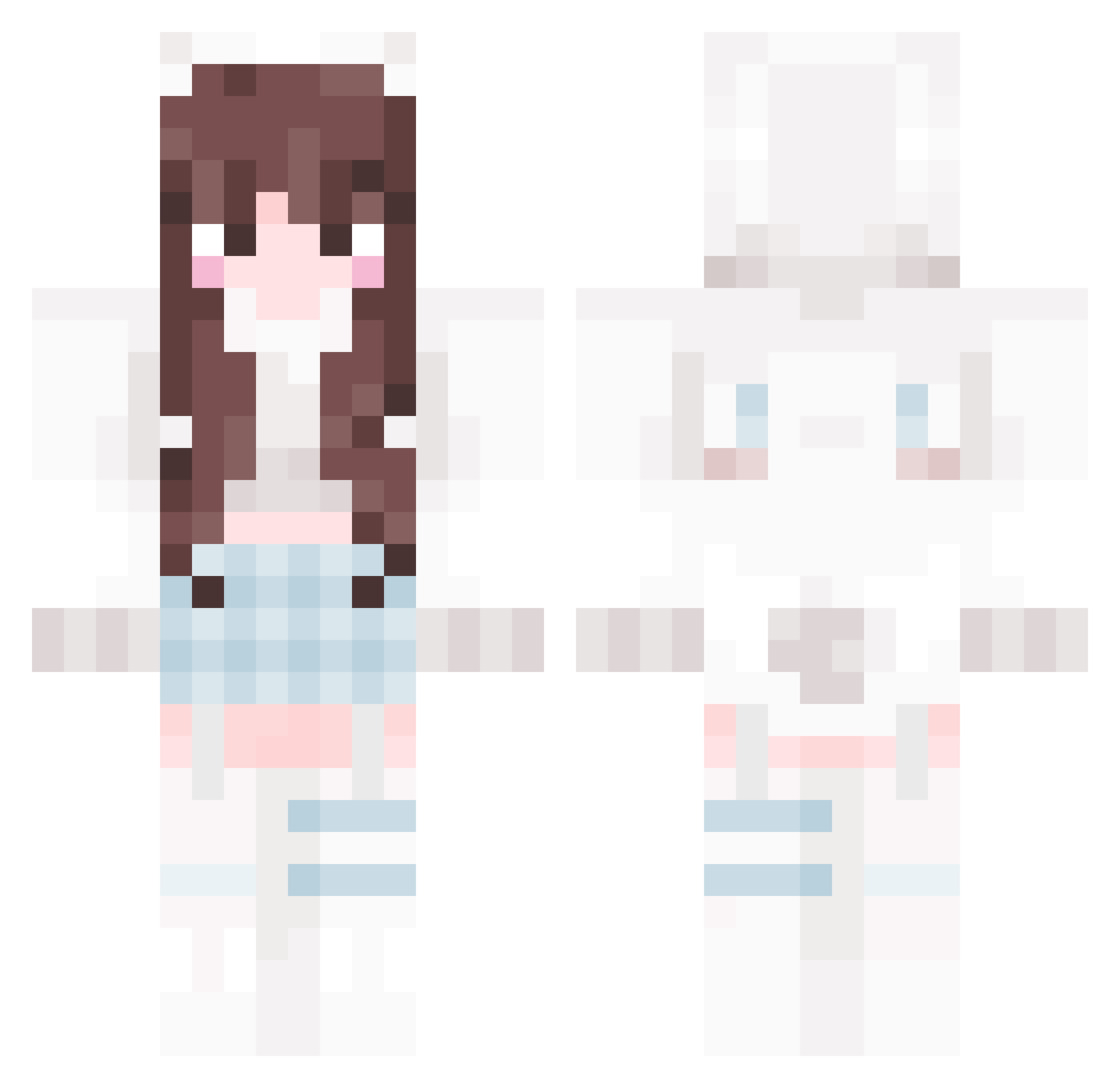 Hidoggi Minecraft skin, front and back view