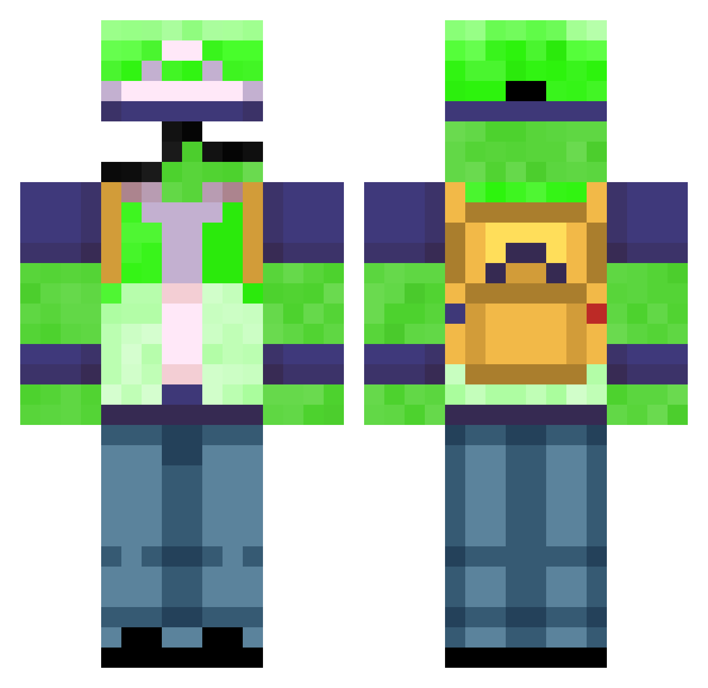 THE_E_MAN20 Minecraft skin, front and back view