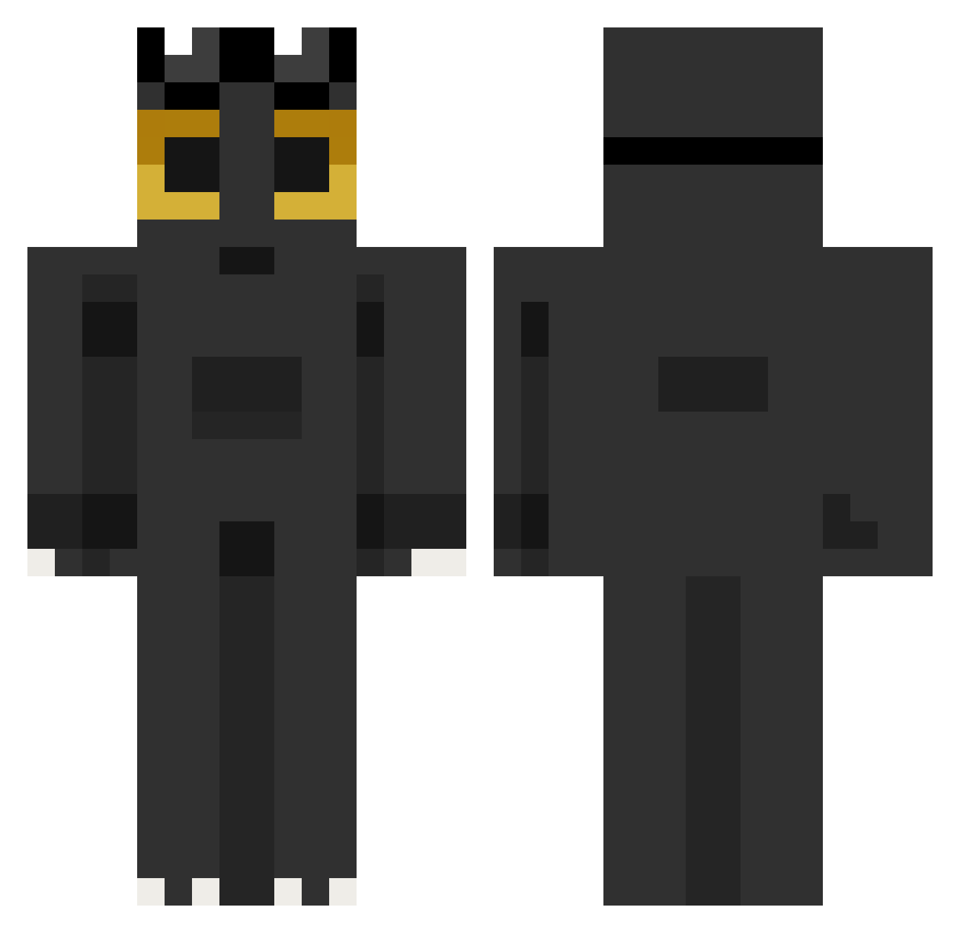 Sailormoon90210 Minecraft skin, front and back view