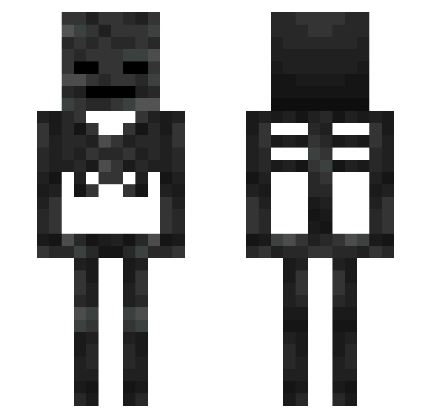 10dino10 Minecraft skin, front and back view