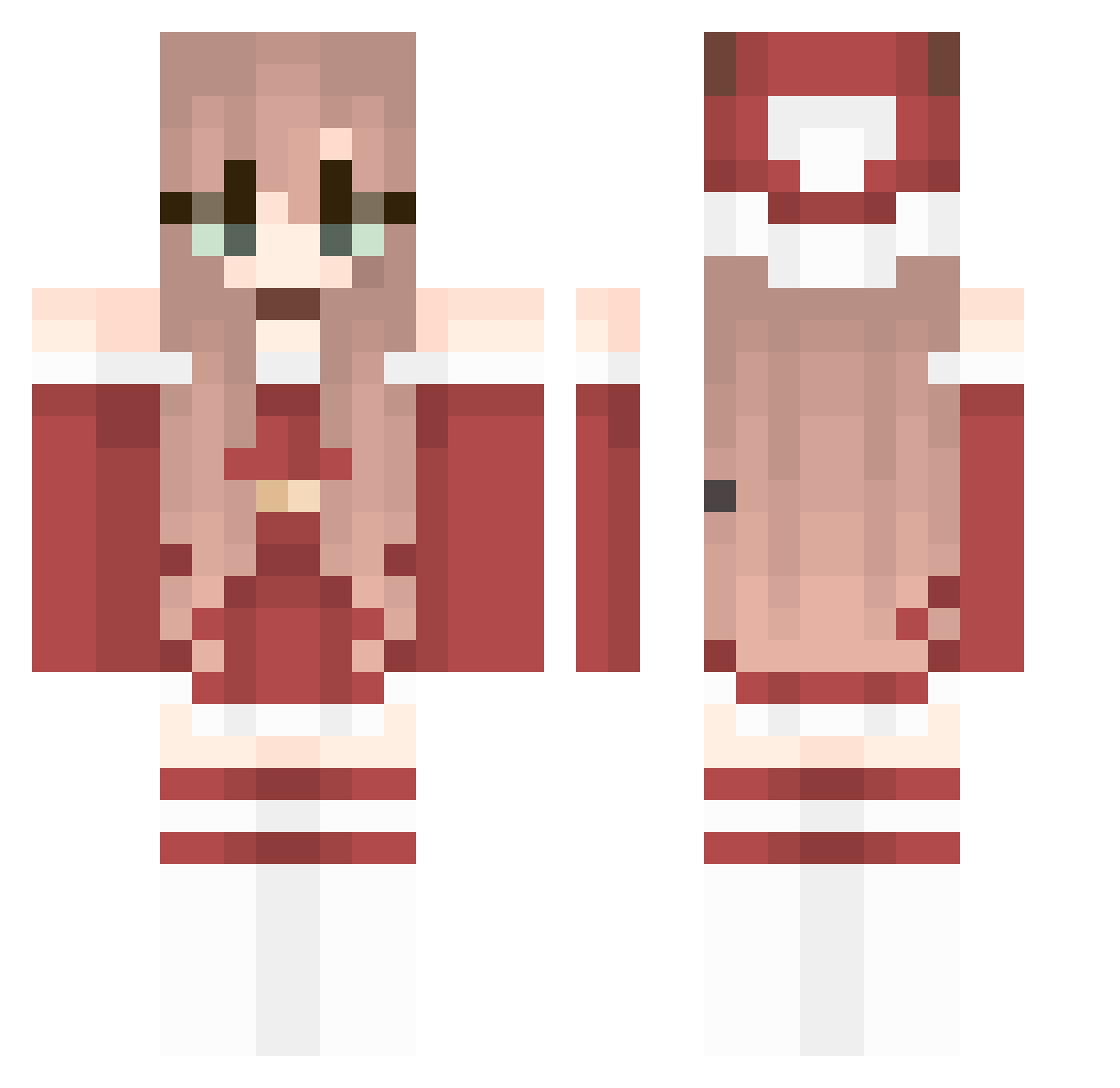 Saponite Minecraft skin, front and back view