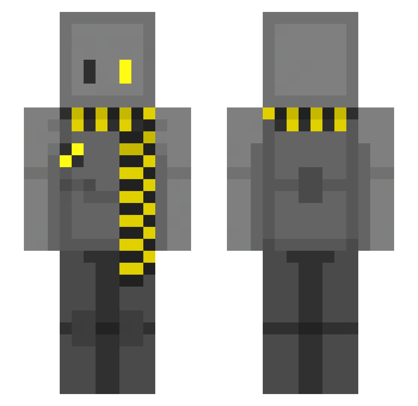 KW8751 Minecraft skin, front and back view